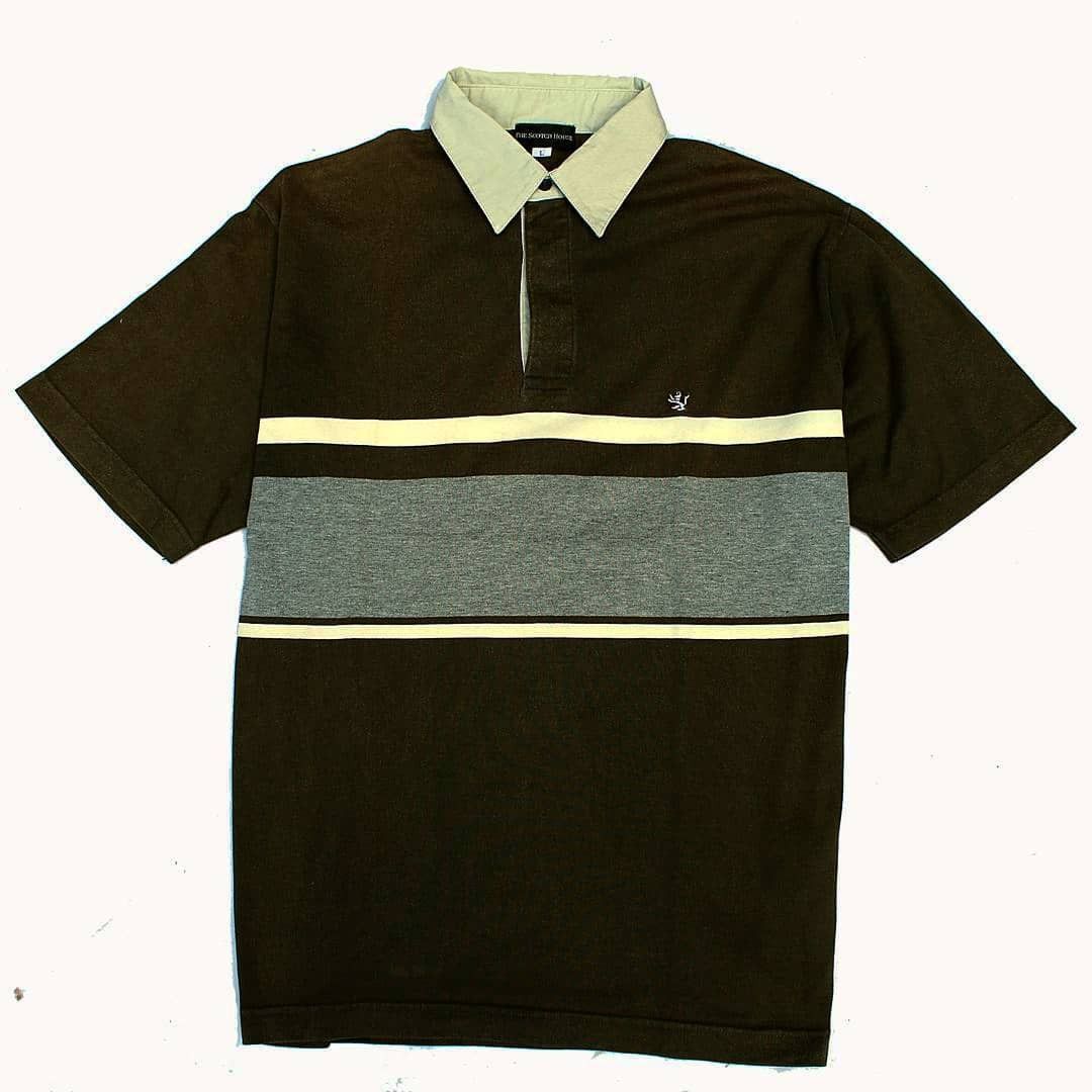 Vintage The Scotch House Polo Shirt Vintage Retro Middle Stripes Size US L / EU 52-54 / 3 - 1 Preview