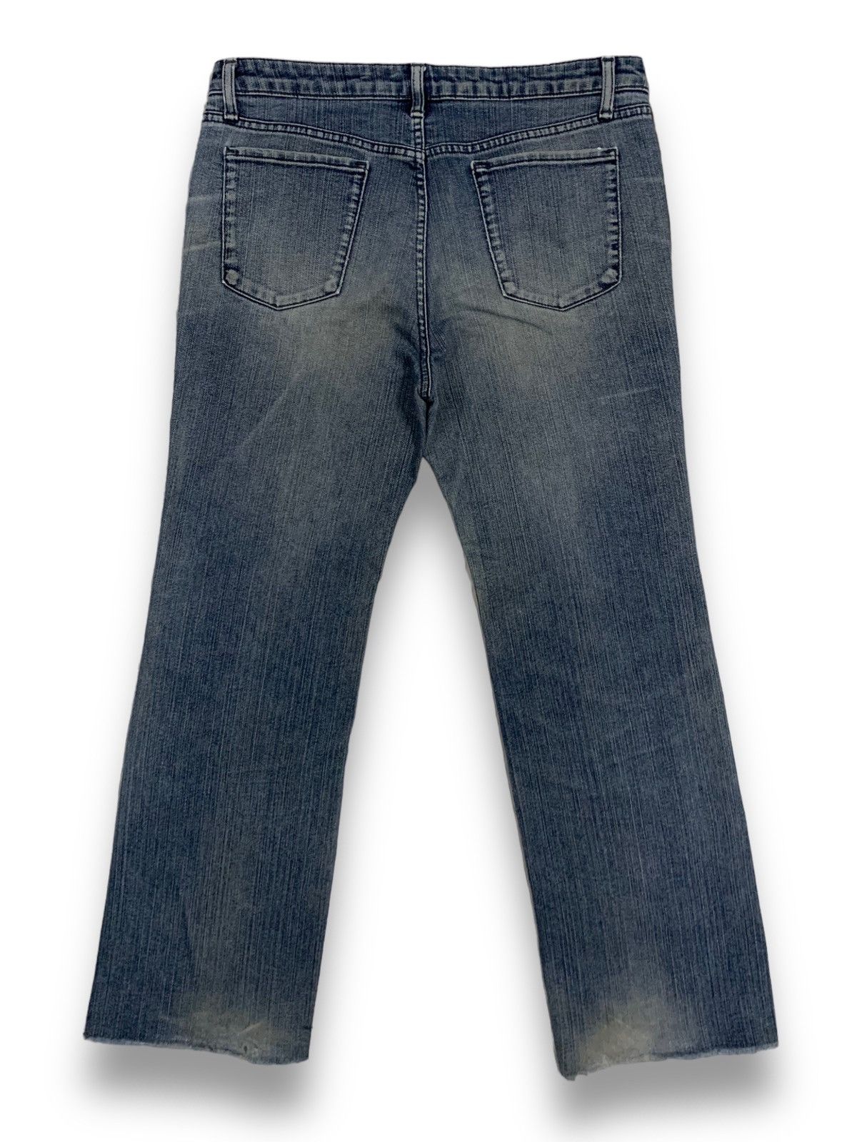 Japanese Brand Vintage Y2K Japanese Brand Frayed Leg Baggy Distressed Jeans Size US 34 / EU 50 - 2 Thumbnail