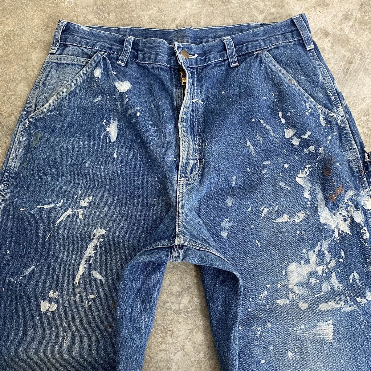 Carhartt Vintage Carhartt Splatter Ripped Carpenter Work Pants Size US 34 / EU 50 - 13 Thumbnail