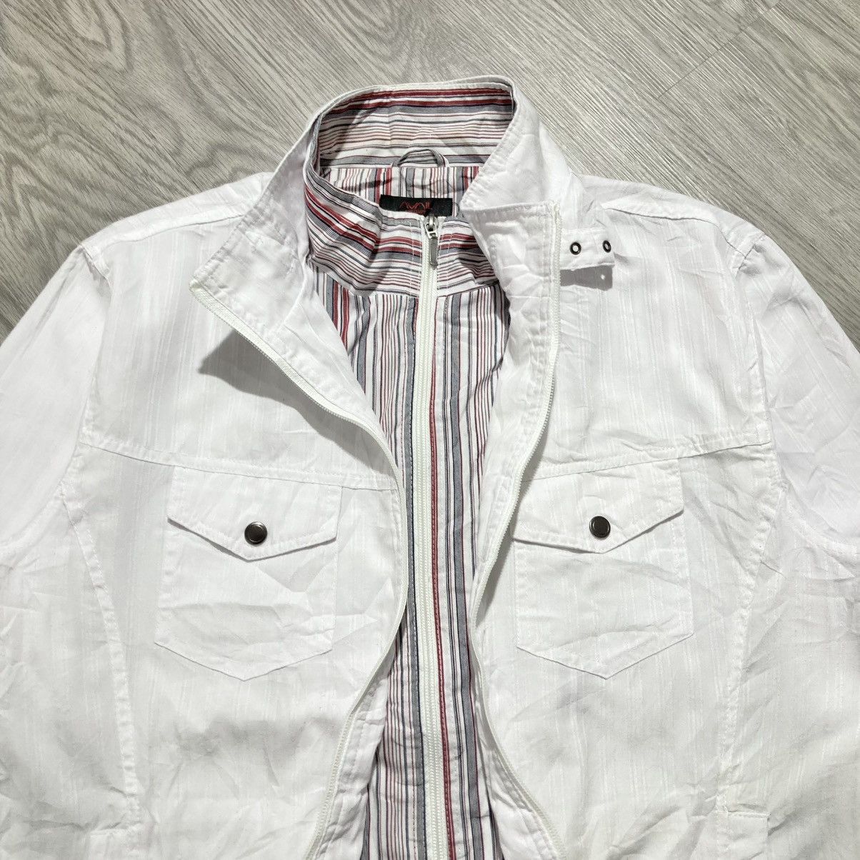 20471120 2000s Avail Double Layer Jacket White Zip Punk Lgb Style Size US XL / EU 56 / 4 - 8 Thumbnail