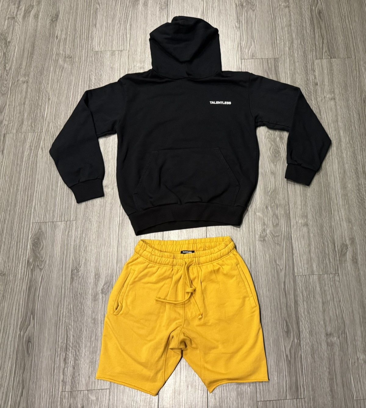 Talentless NEW Talentless sz SML bundle. Black/yellow hoodie shorts set Size S / US 4 / IT 40 - 1 Thumbnail