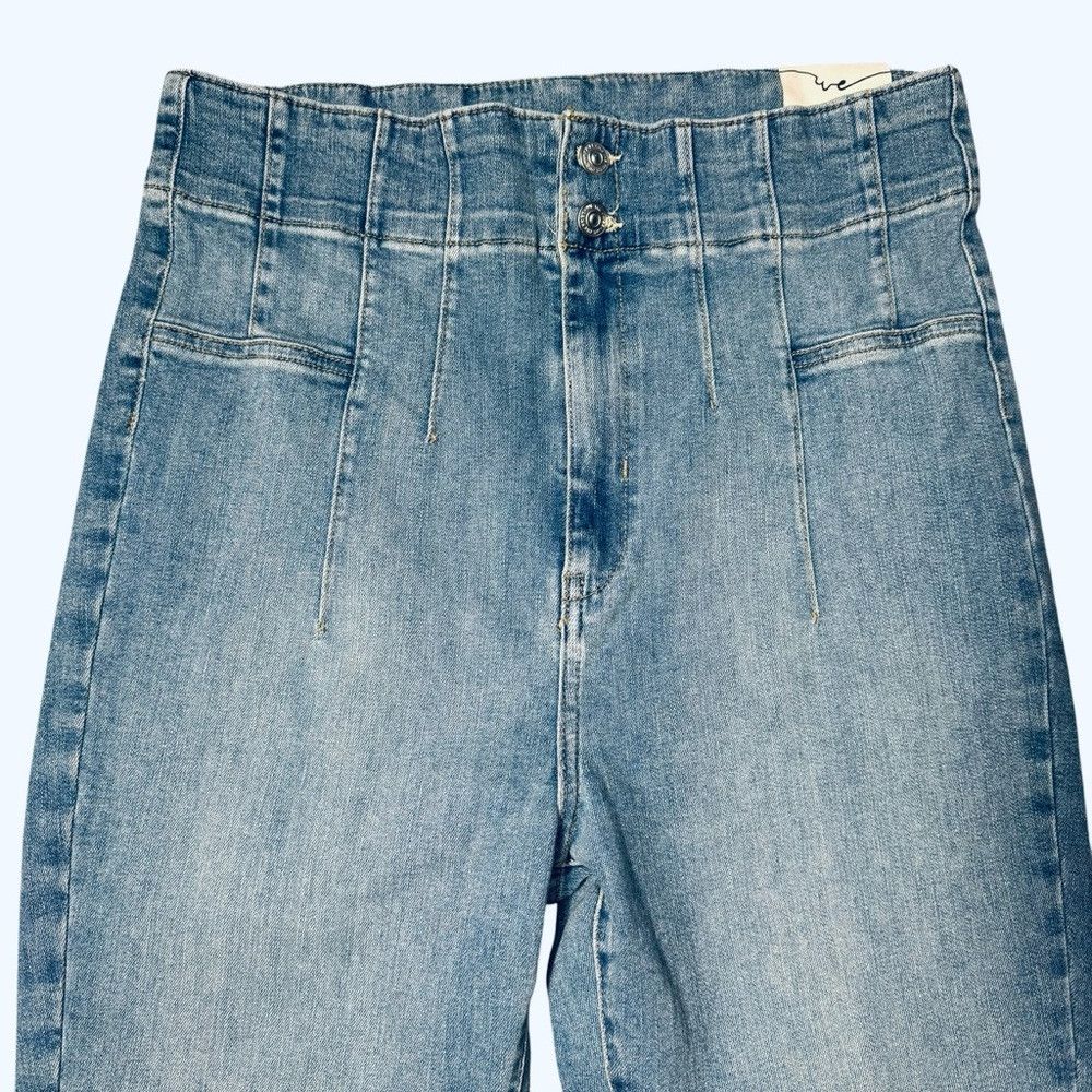 Free People New Free People We The Free Jayde Crop Flare Hayley Blue Je Size 30" / US 8 / IT 44 - 9 Thumbnail