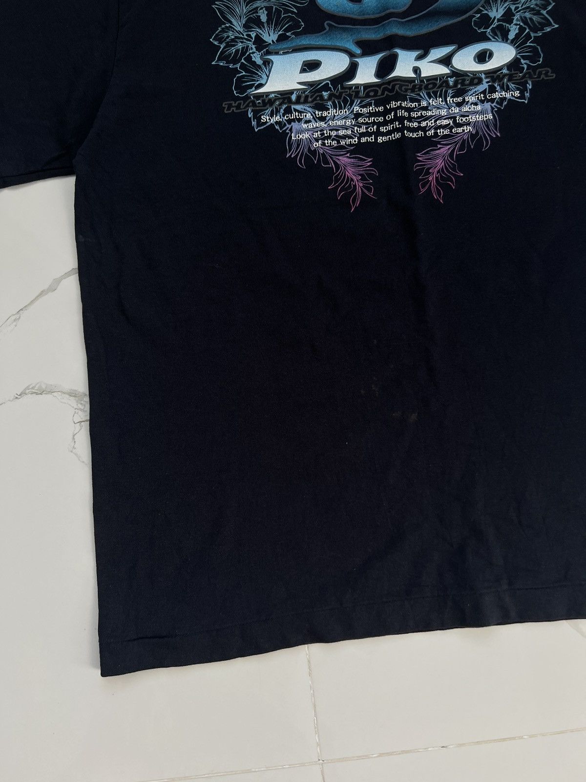 Japanese Brand × Vintage 90's PIKO HAWAIIAN LONGBOARD WEAR SURF Y2K RARE RETRO TEE Size US M / EU 48-50 / 2 - 4 Thumbnail