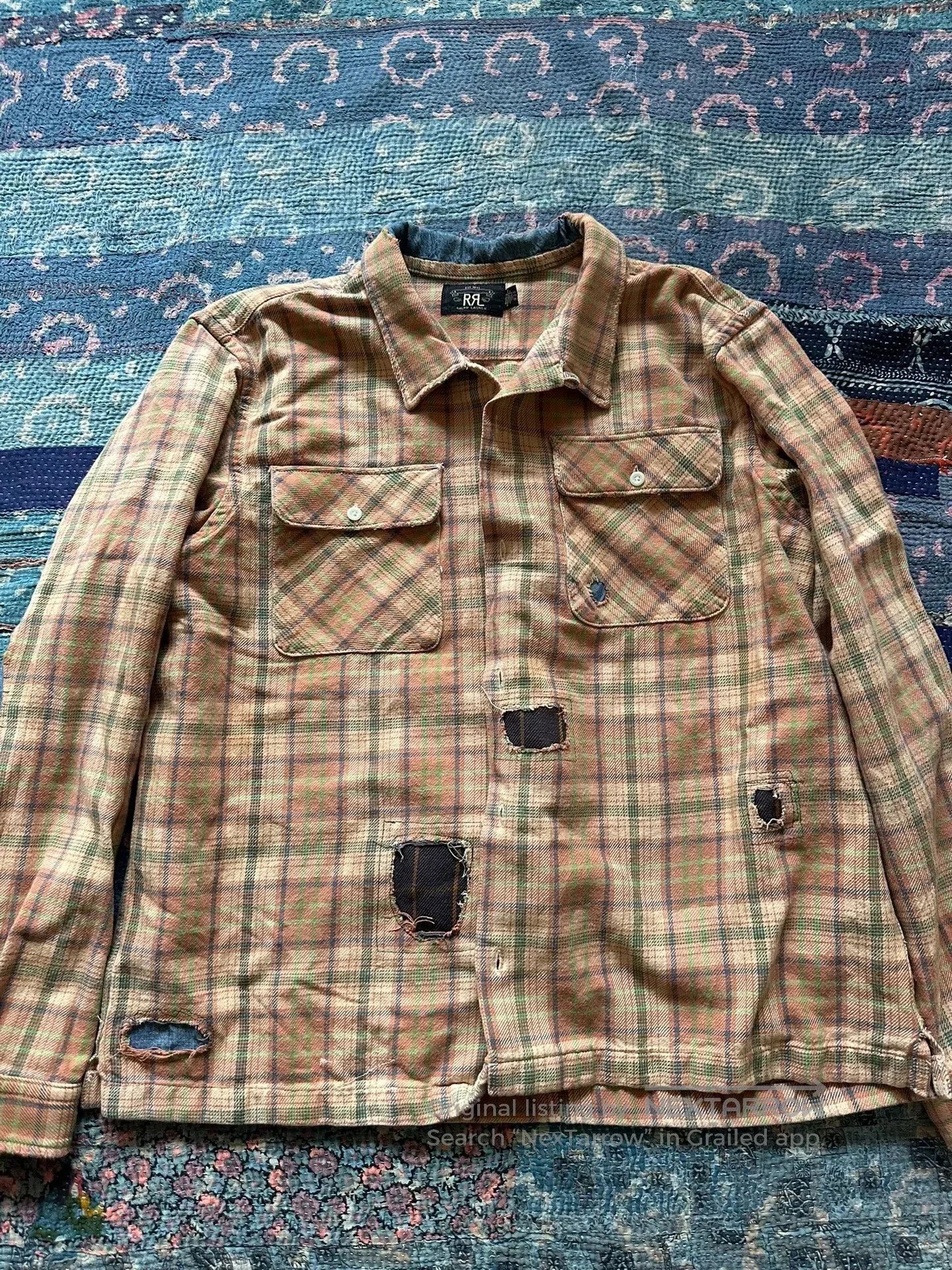 RRL Ralph Lauren RRL Vintage Patchwork Plaid Shirt. Size US XXL / EU 58 / 5 - 1 Thumbnail