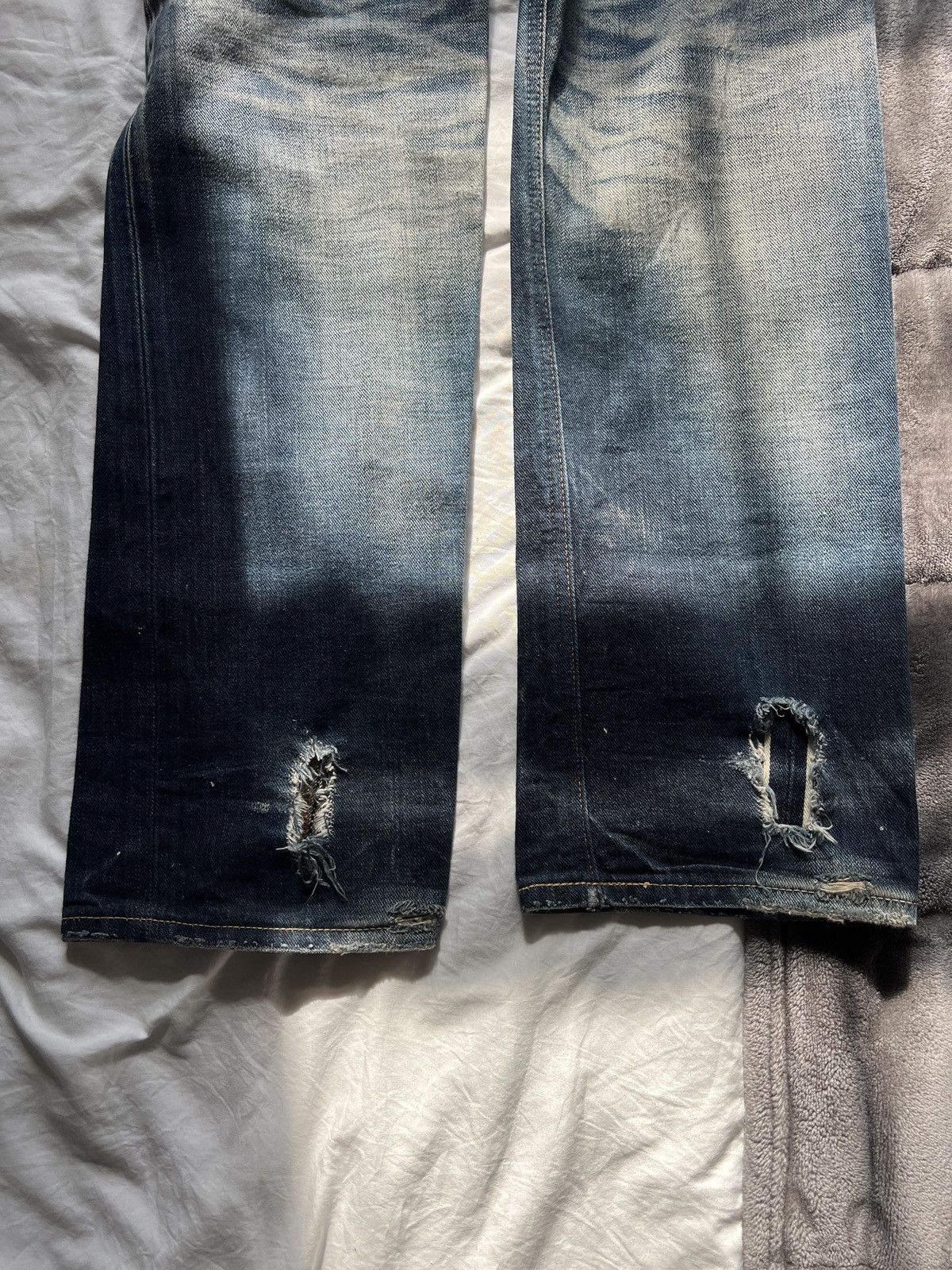 Lee × Vintage Lee Selvedge Boro Style Sashiko Denim Japan Edition Size US 31 - 12 Thumbnail