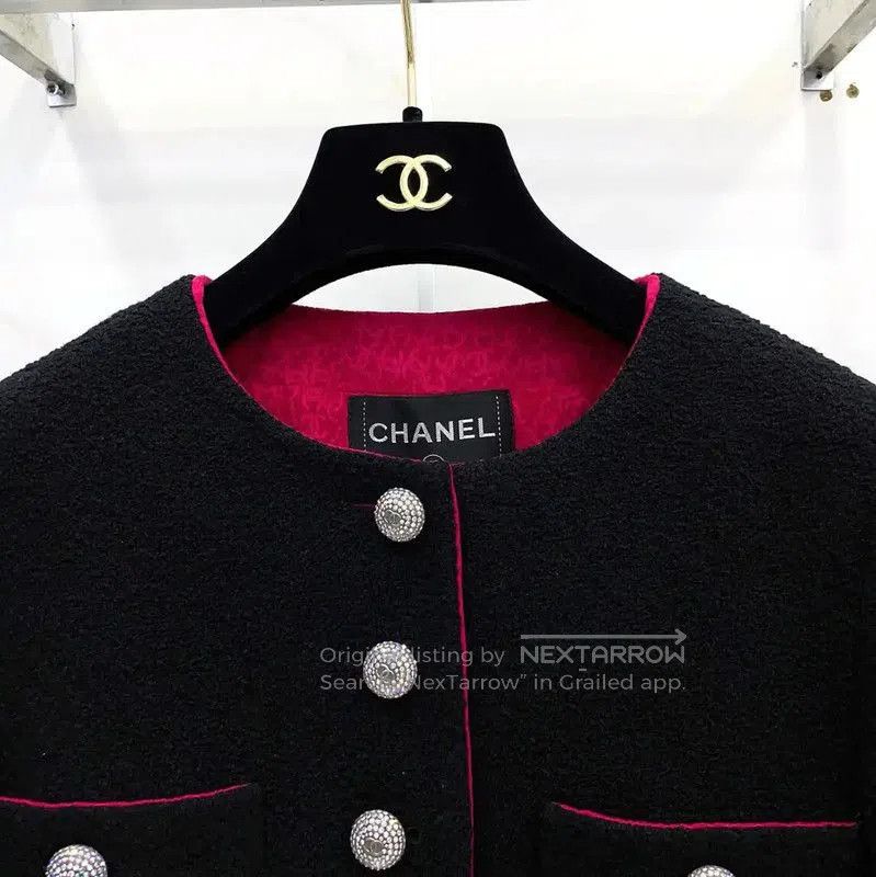 Chanel Chanel Black Wool Blend Cropped Jacket . Size S / US 4 / IT 40 - 2 Thumbnail