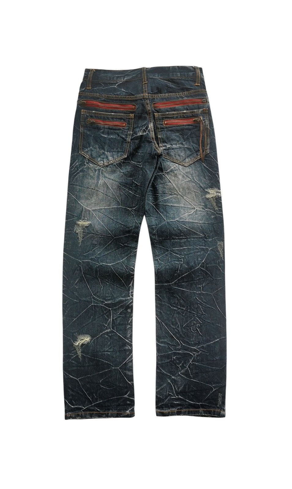 Japanese Brand Rare piece distressed studded jeans 28x30 Size US 28 / EU 44 - 5 Thumbnail