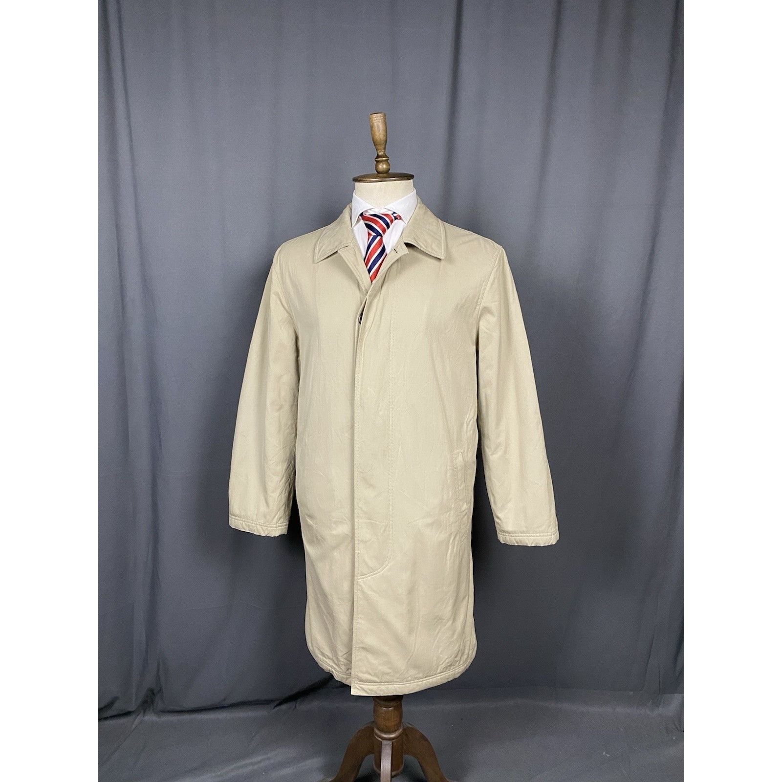 Etro ETRO Men's Beige Wool Insulated Lined Long Trench Coat Size Size US XL / EU 56 / 4 - 2 Thumbnail