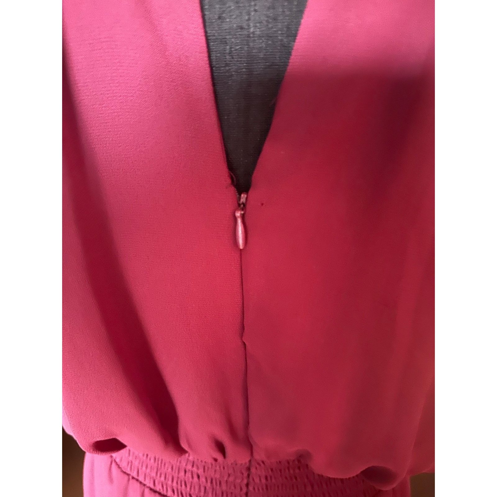 Vince Camuto Vince Camuto Tie-Neck Chiffon Overlay Jumpsuit – Women’s L Size 32" / US 10 / IT 46 - 6 Thumbnail