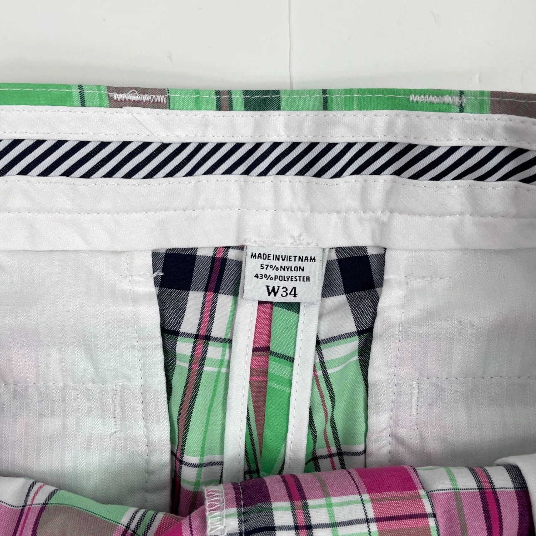 Footjoy FootJoy Shorts Mens 34 x 10 Green Madras Plaid Chino Stretch Golf Tennis Casual Workwear Outdoor 5-Pocket Mens Size US 34 / EU 50 - 6 Thumbnail