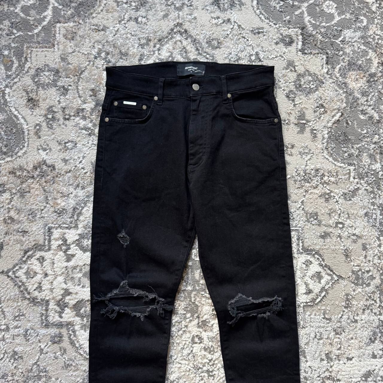 Represent Clo. Represent Destroyer Distressed Slim Fit Denim Jeans Size US 32 / EU 48 - 4 Thumbnail
