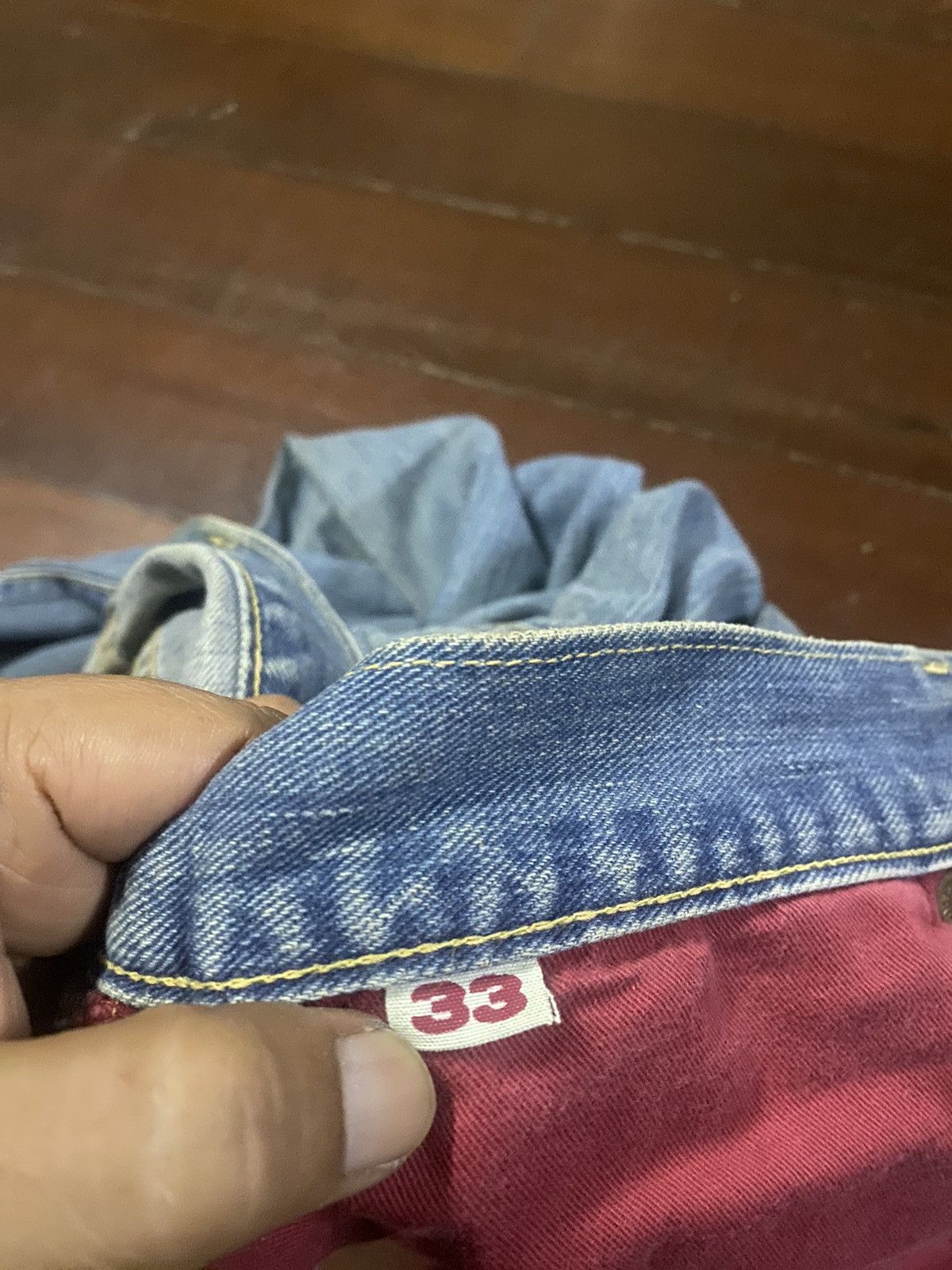Blue Blue Japan × Japanese Brand × Vintage FIRE 🔥 Vintage HR Market Blue Blue selvedge distressed B-1 Size US 34 / EU 50 - 20 Thumbnail