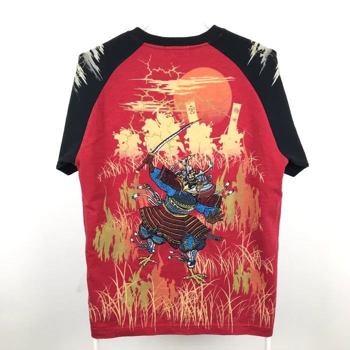 Japanese Brand (SY0140) JAPAN SUKARJAN embroidery SAMURAI SUNRISE TEE Size US M / EU 48-50 / 2 - 1 Thumbnail