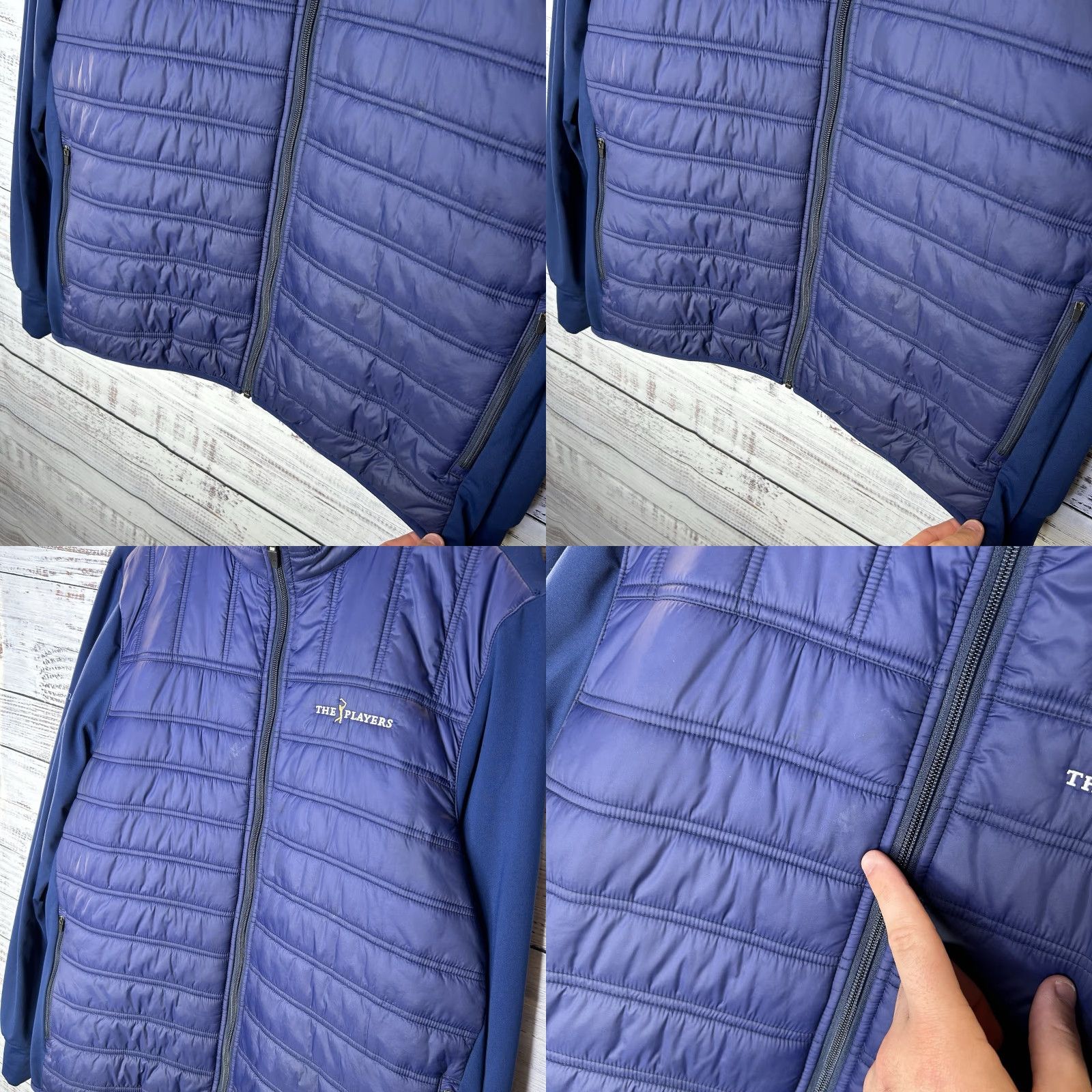 Vintage Straight Down Golf Jacket Men’s Large Blue Athletic Mid-Length Long Sleeve Size US L / EU 52-54 / 3 - 8 Thumbnail