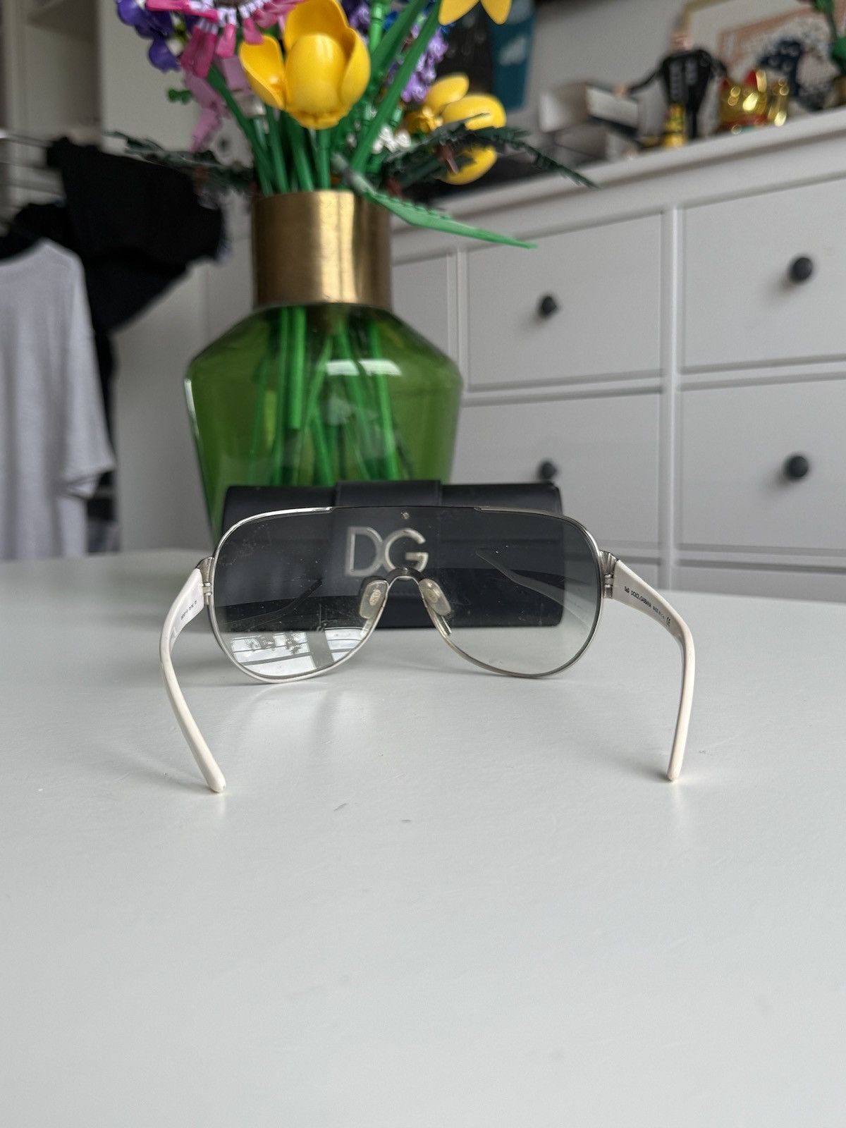 Designer Vintage y2k Dolce & Gabbna shield sunglasses avantgarde rare Size ONE SIZE - 5 Thumbnail
