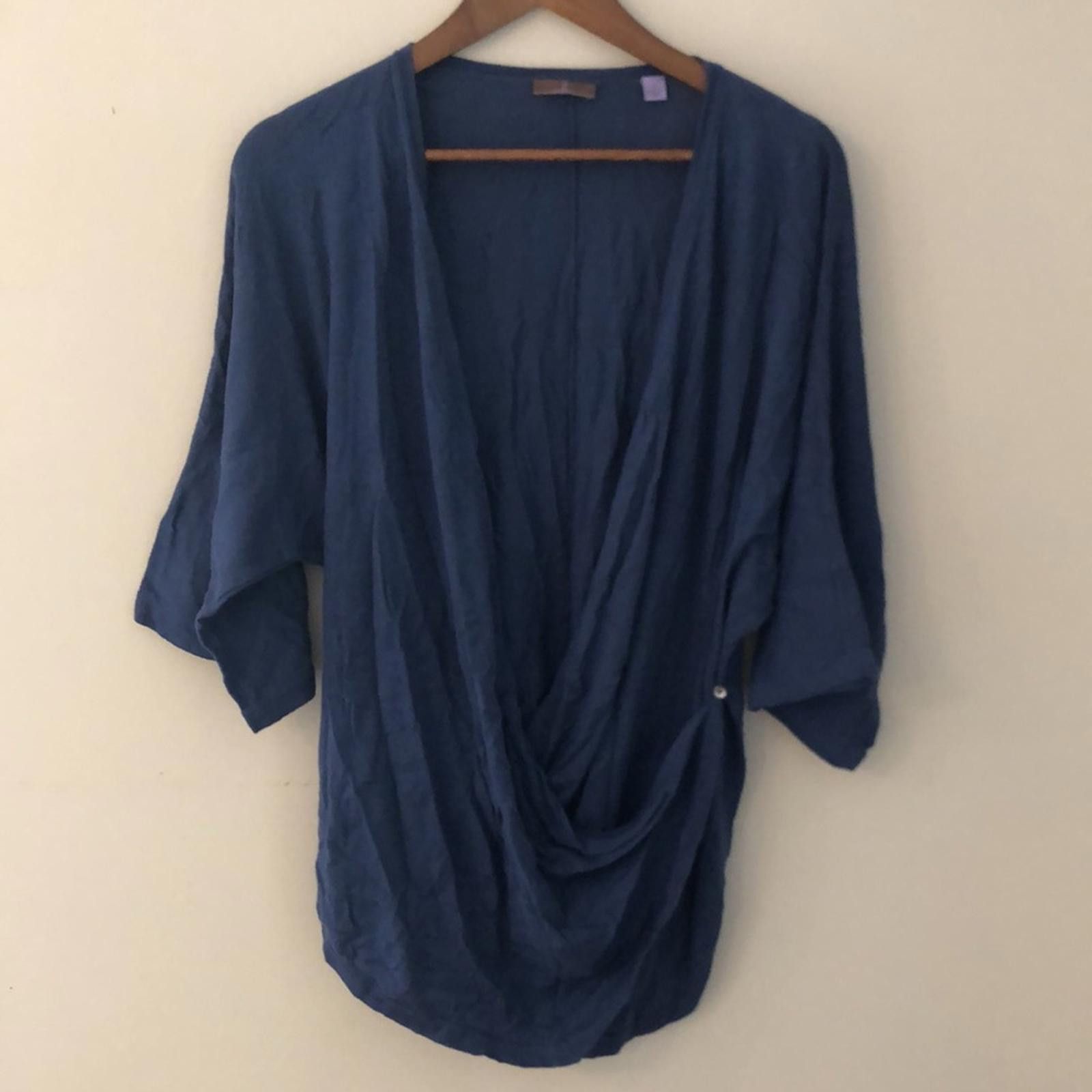 Other Cullen Blue Knit Sweater cris cross button sides SZ small Size S / US 4 / IT 40 - 1 Thumbnail