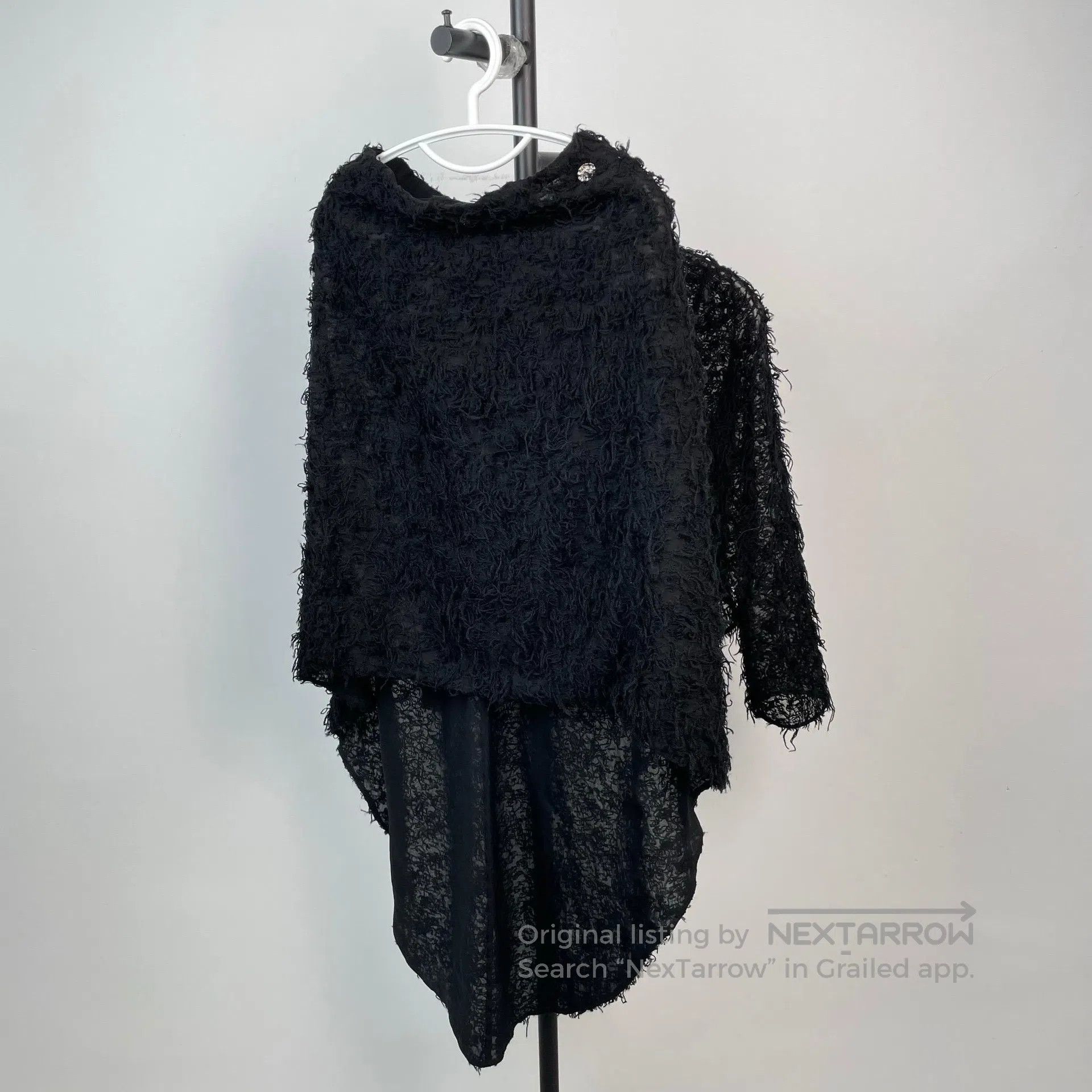 Chanel Chanel Black Lace Diamond Button Thin Coat| Size XXS / US 00 / IT 34 - 9 Thumbnail