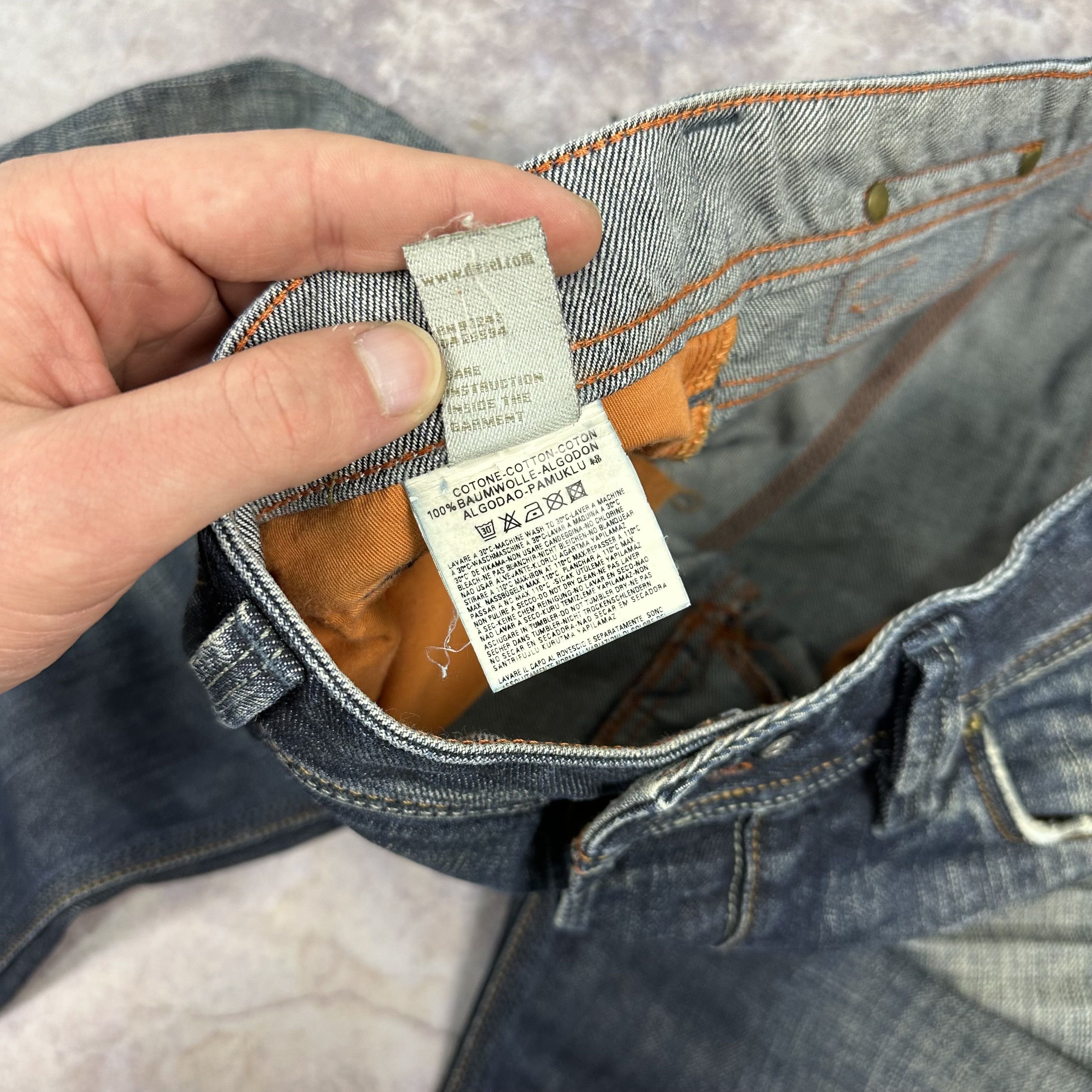 Diesel × Vintage VINTAGE Y2K DIESEL YARIK LOGO DISTRESSED JEANS 33x32 Size US 36 / EU 52 - 16 Thumbnail