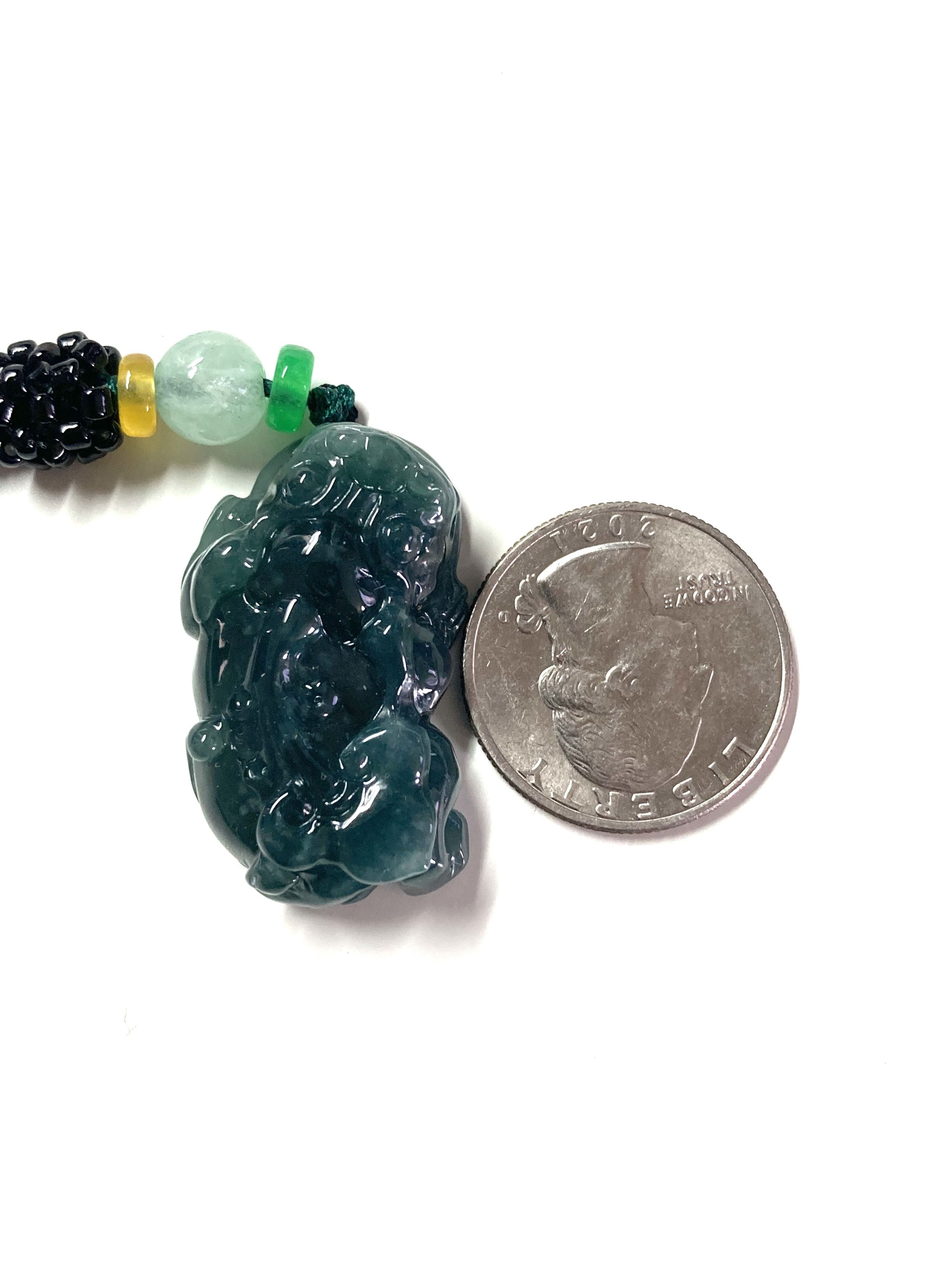 Other 60012 Certified Jadeite jade Green Dragon pendant Size ONE SIZE - 5 Thumbnail