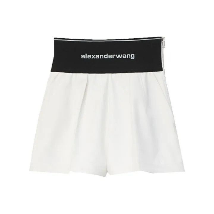 Alexander Wang Alexander Wang Color Block Logo Summer Shorts - Size 26" / US 2 / IT 38 - 1 Thumbnail