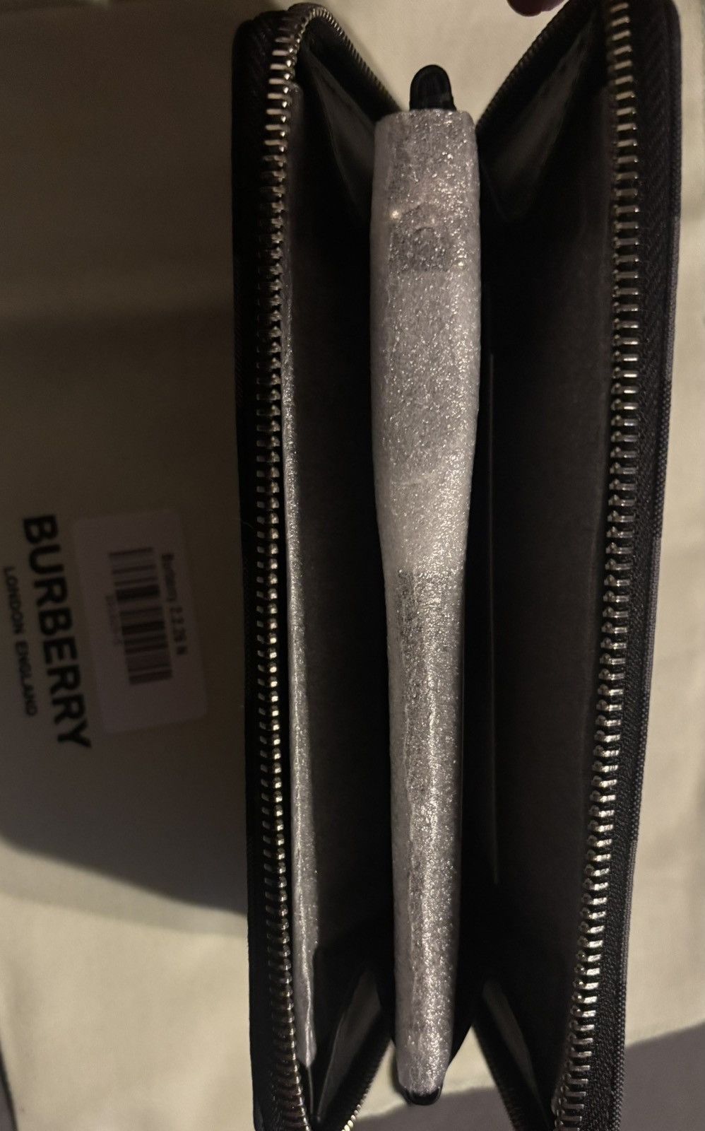 Burberry Burberry Navy Check Zip Around Wallet – New With Tags + COA Size ONE SIZE - 4 Thumbnail