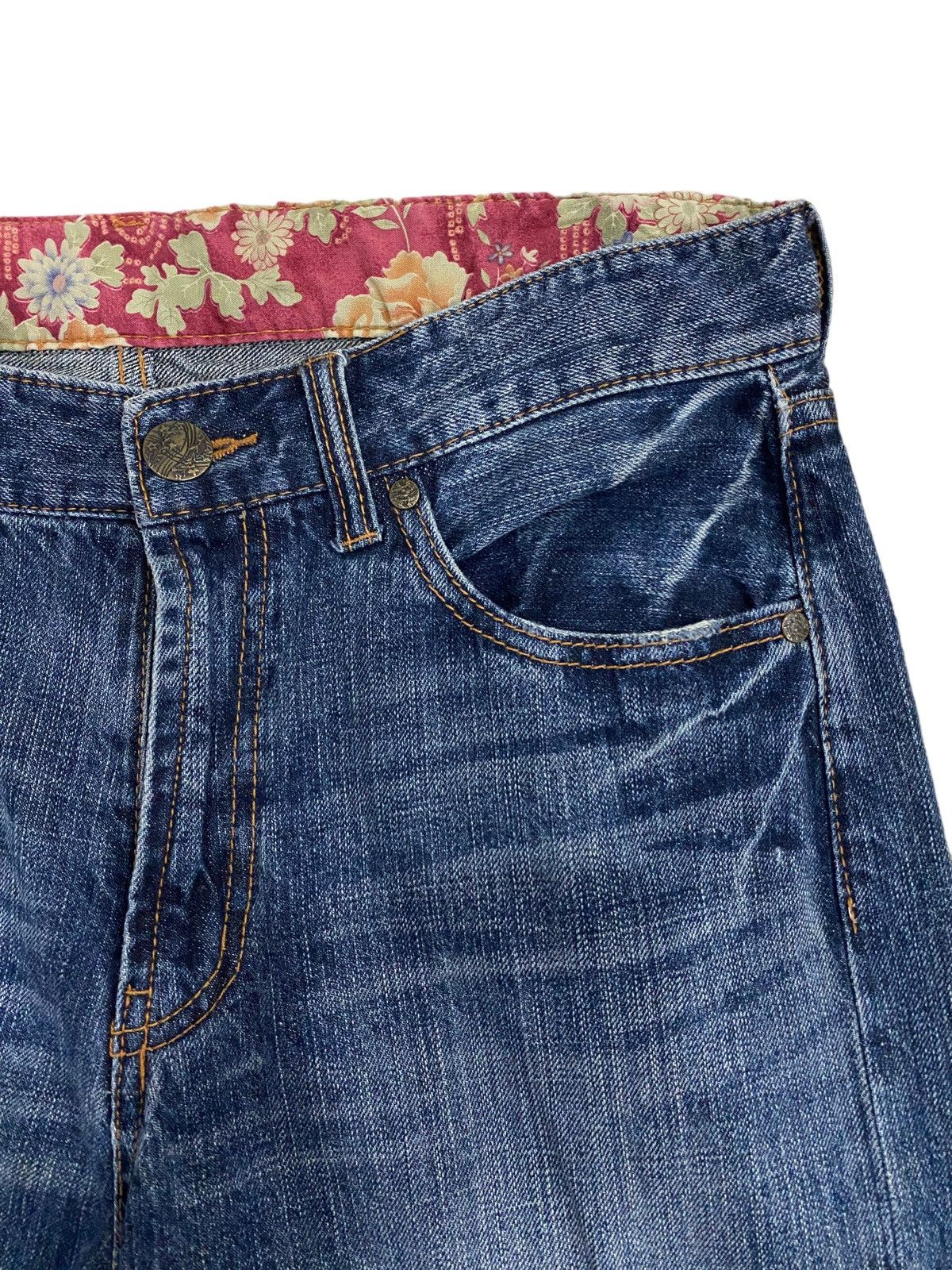 Japanese Brand Vintage Koi Pond Embroidery Denim Japan Size US 32 / EU 48 - 7 Thumbnail