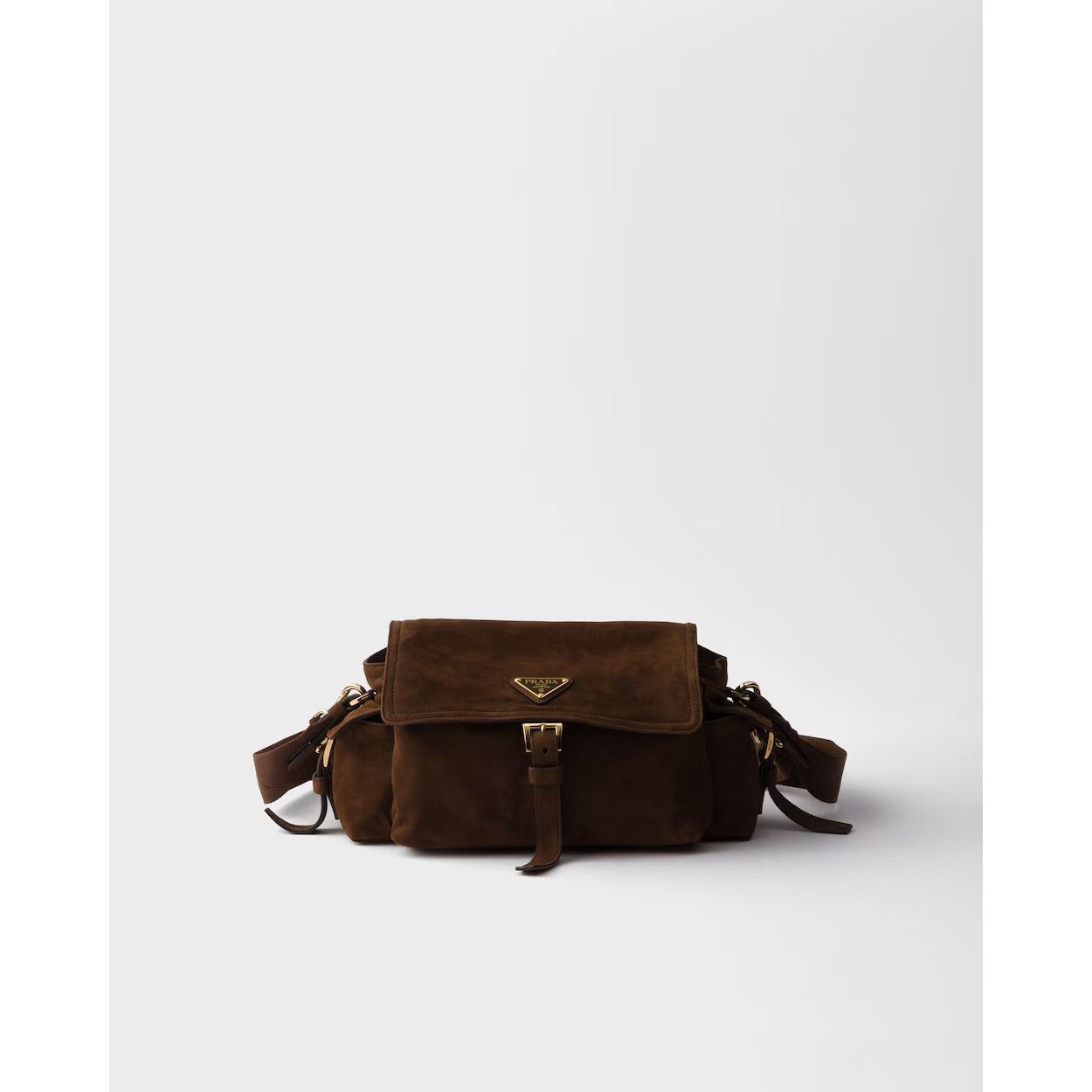 Prada PRADA Explore Medium $3650 Cocoa Brown Suede Shoulder Bag Ne Size ONE SIZE - 4 Thumbnail