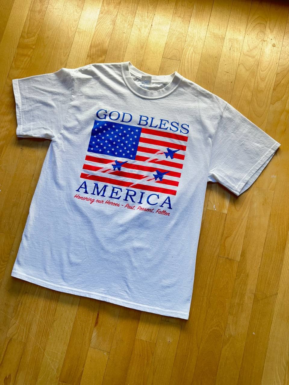 Vintage Vintage T-Shirt Tee Made in USA God Blass America 🇺🇸 90s Y2k Size US M / EU 48-50 / 2 - 3 Thumbnail