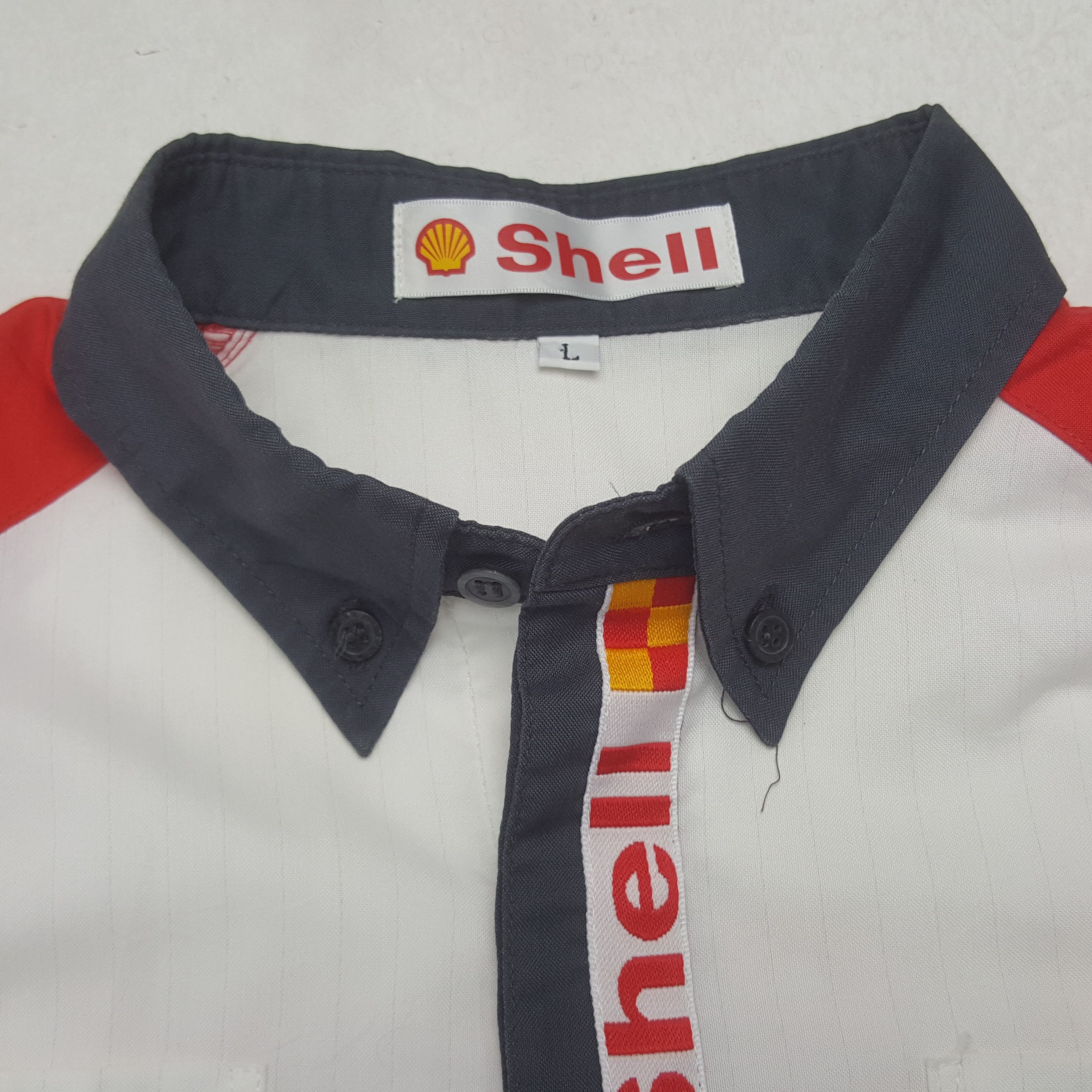 Vintage Vintage Shell Formula One Uniform Shirt Button Up C301N65 Size US L / EU 52-54 / 3 - 5 Thumbnail