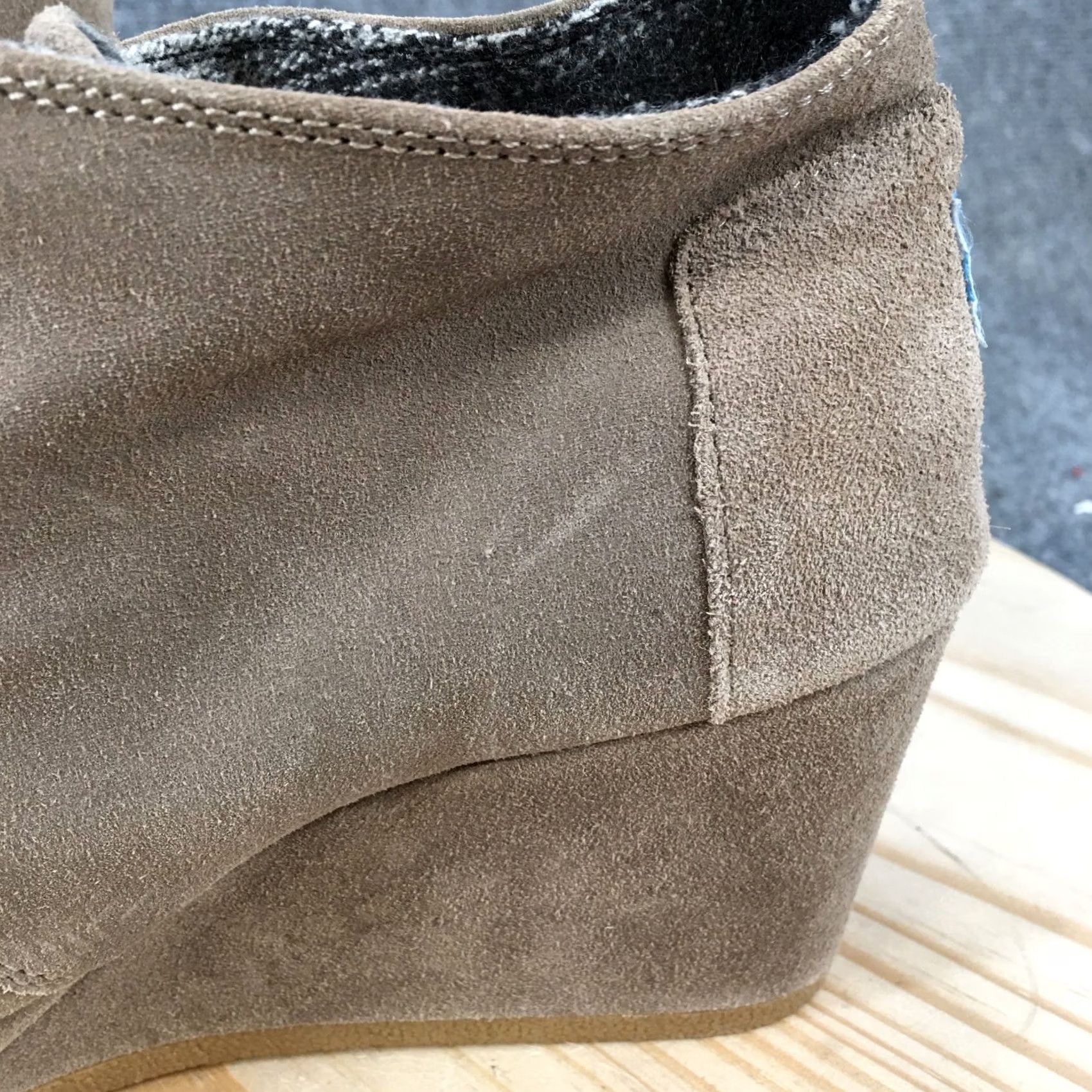 Toms TOMS Boots Womens 9.5 Desert Wedge Ankle Bootie Brown Suede Lace Up Casual Shoes Size US 10 / IT 40 - 4 Thumbnail