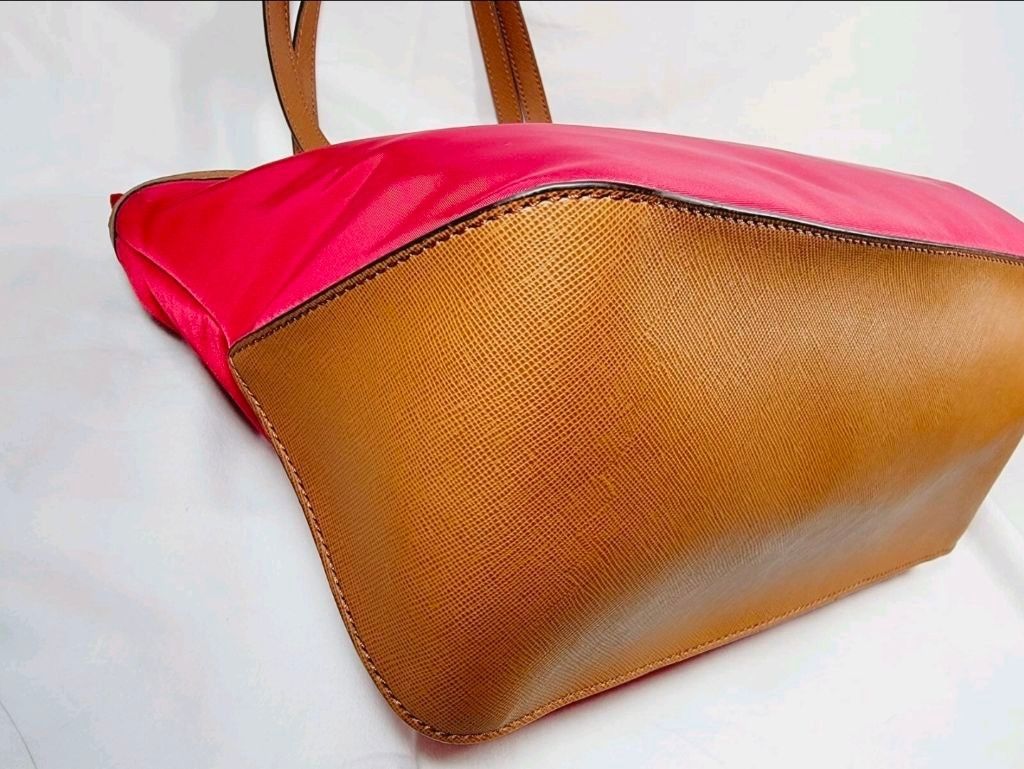 Michael Kors Women's Michael Kors Red & Brown Nylon Tote Bag Size ONE SIZE - 6 Thumbnail