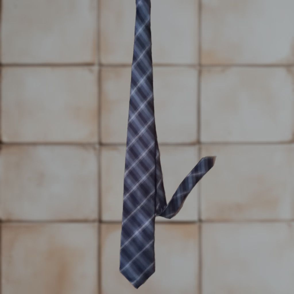 Kenneth Cole KENNETH COLE REACTION Tie Blue Stripes Silk Necktie Men's Classic 57"-60" Adjustable Layered 100% Silk Size ONE SIZE - 1 Thumbnail