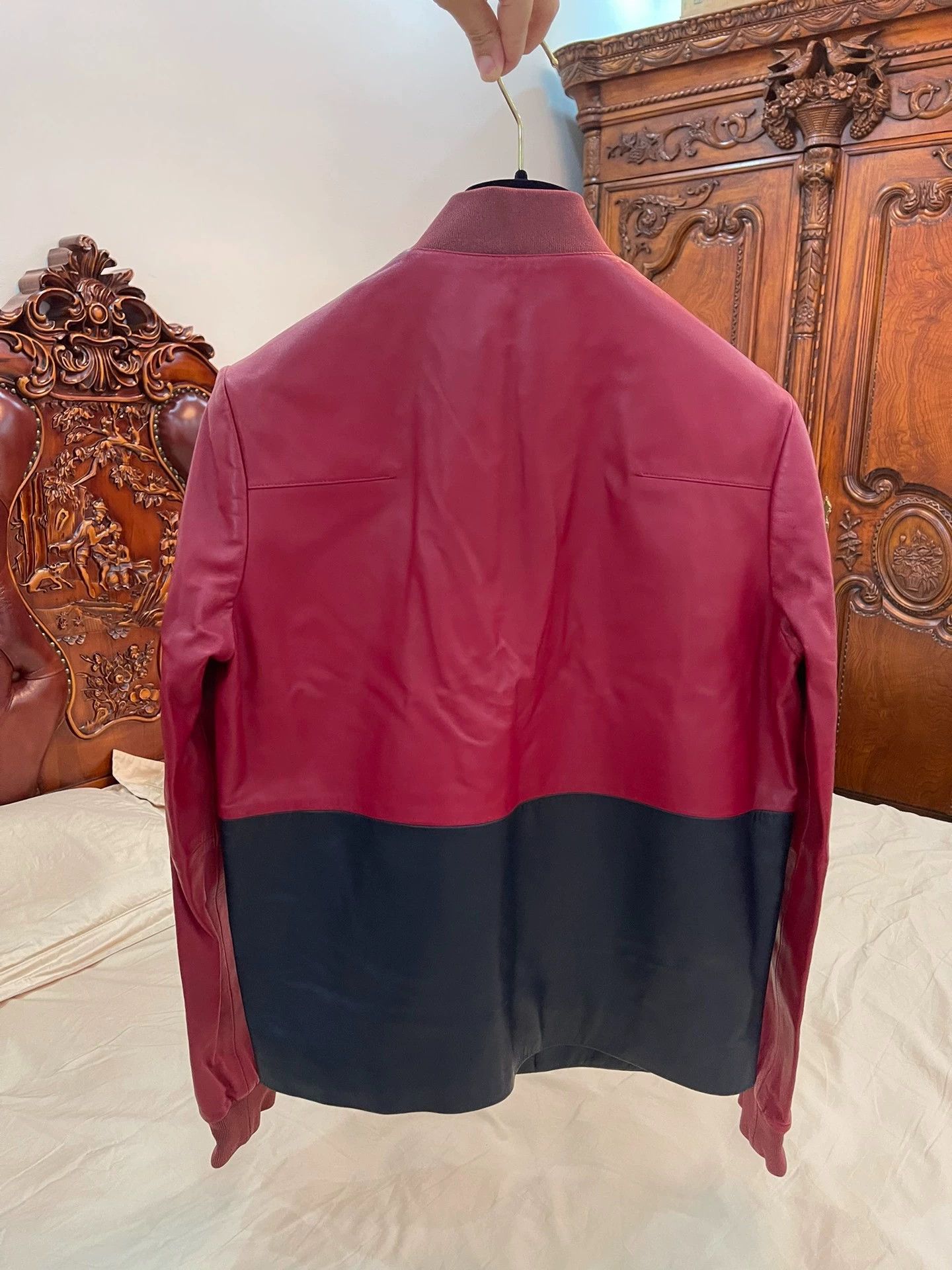Dior Dior 46 Black Red Colorblock Leather Jacket Size US S / EU 44-46 / 1 - 2 Thumbnail