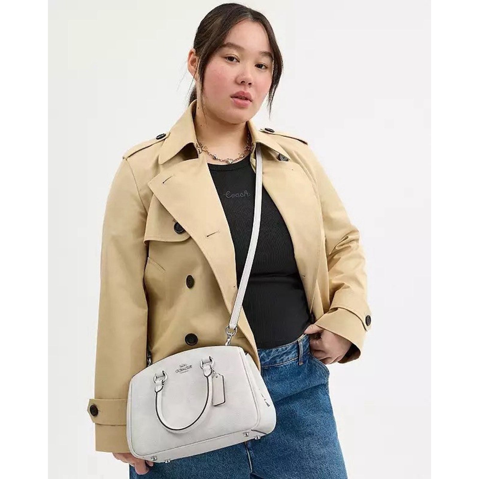 Coach NWT Coach Savannah Small Carryall Satchel Bag CAL53 Chalk Size ONE SIZE - 8 Thumbnail