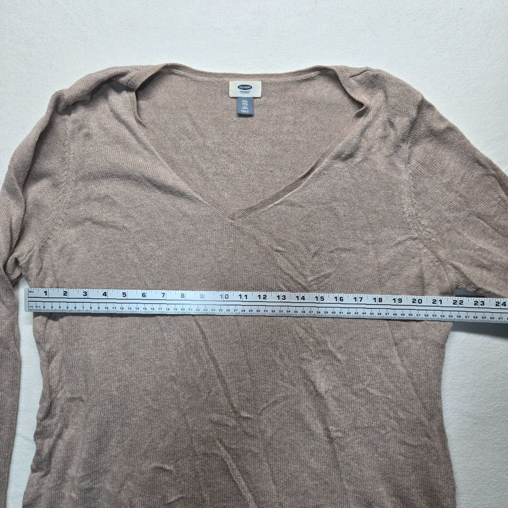 Old Navy Old Navy Women's Sweater Knit Pullover Lightweight Long Sleeve 2XL Beige Womens Size XXL / US 16-18 / IT 52-54 - 3 Thumbnail