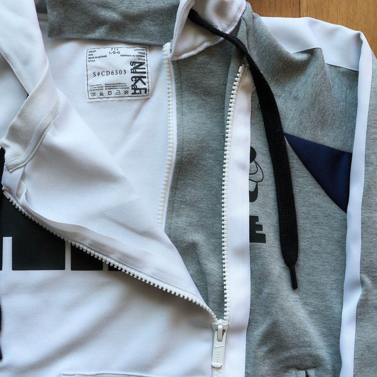 Nike × Sacai Sacai x Nike FW19 Double Zip Hoodie Jacket Size L / US 10 / IT 46 - 3 Thumbnail