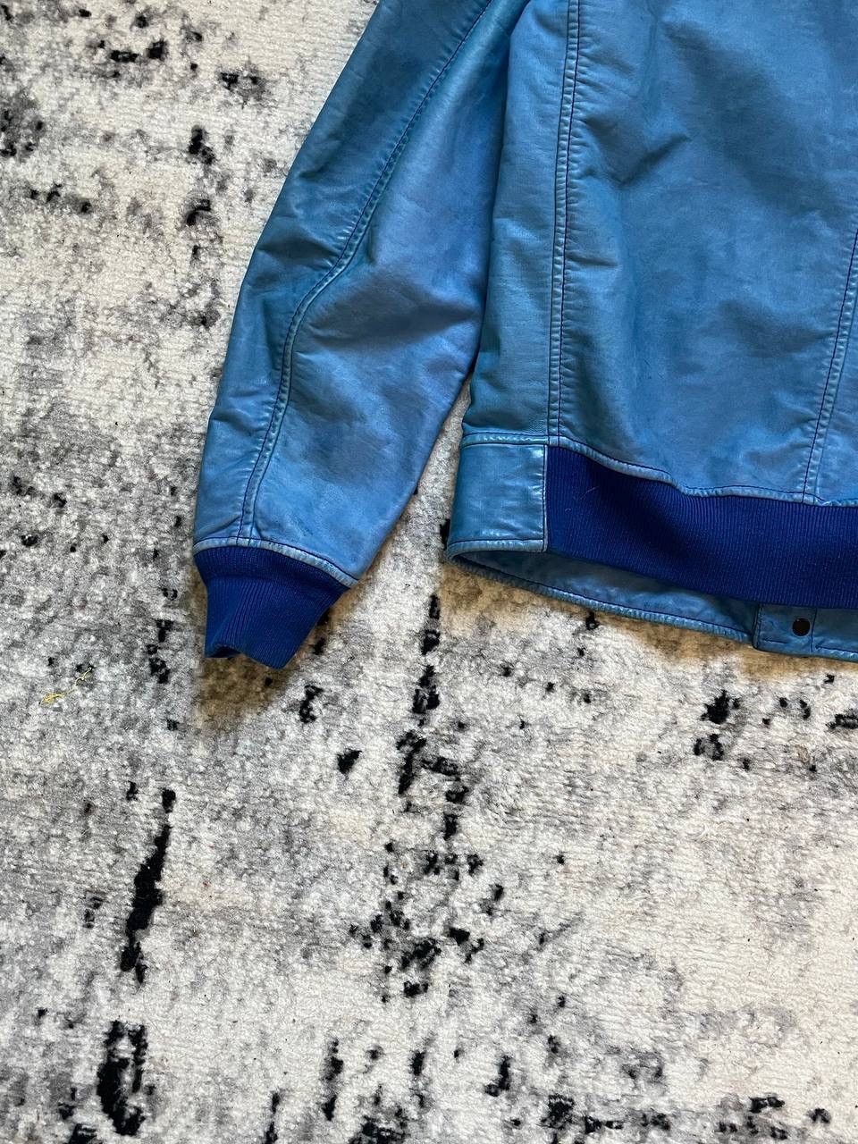 Stone Island × Vintage Stone Island Rare Leather Jacket Felpa Lightweight Bomber S Size US S / EU 44-46 / 1 - 10 Thumbnail