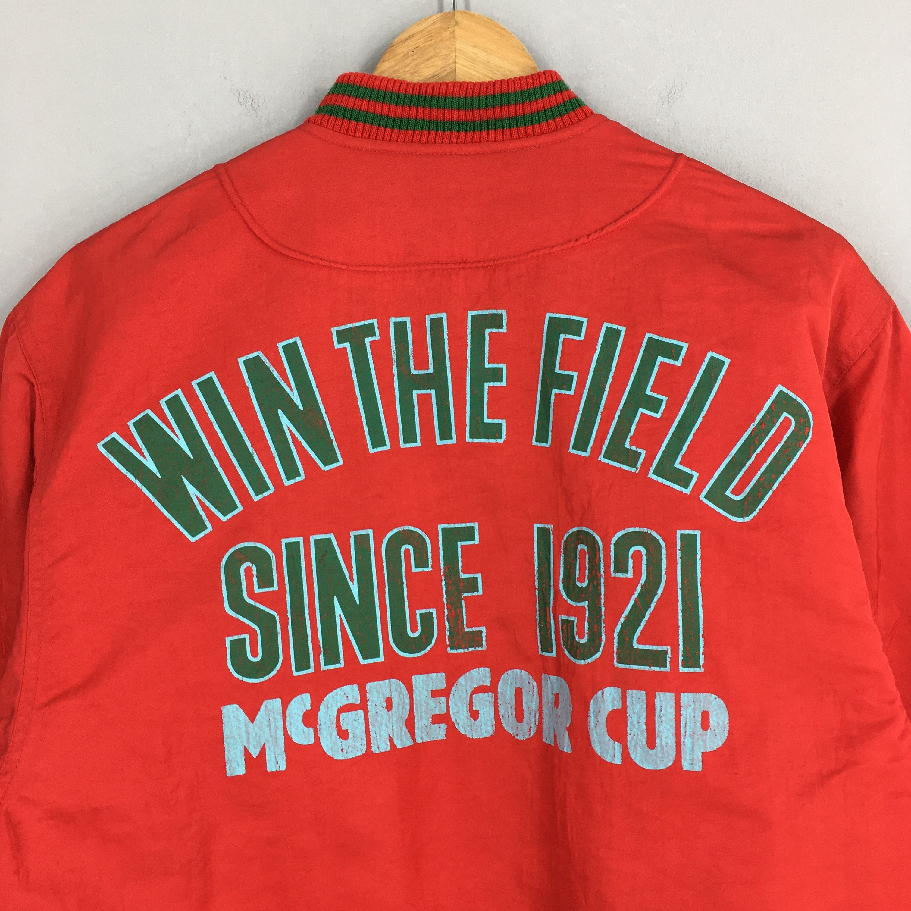 McGregor Vintage Mcgregor Cup Red Bomber Varsity Jacket M Size US M / EU 48-50 / 2 - 2 Thumbnail