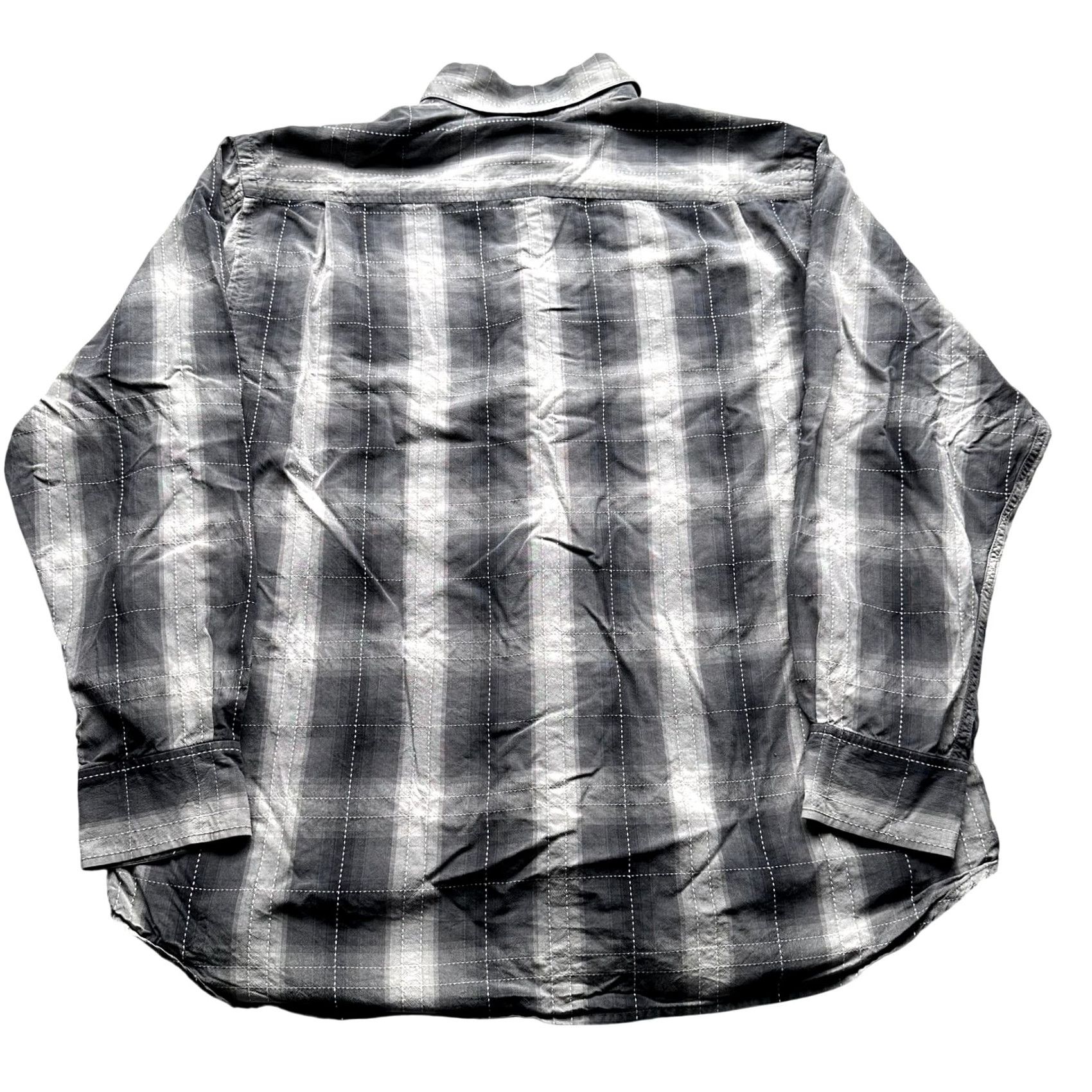Tommy Bahama Tommy Bahama 100% Silk Plaid Long Sleeve Shirt Mens XL Black Button Front Casual Size US XL / EU 56 / 4 - 2 Thumbnail