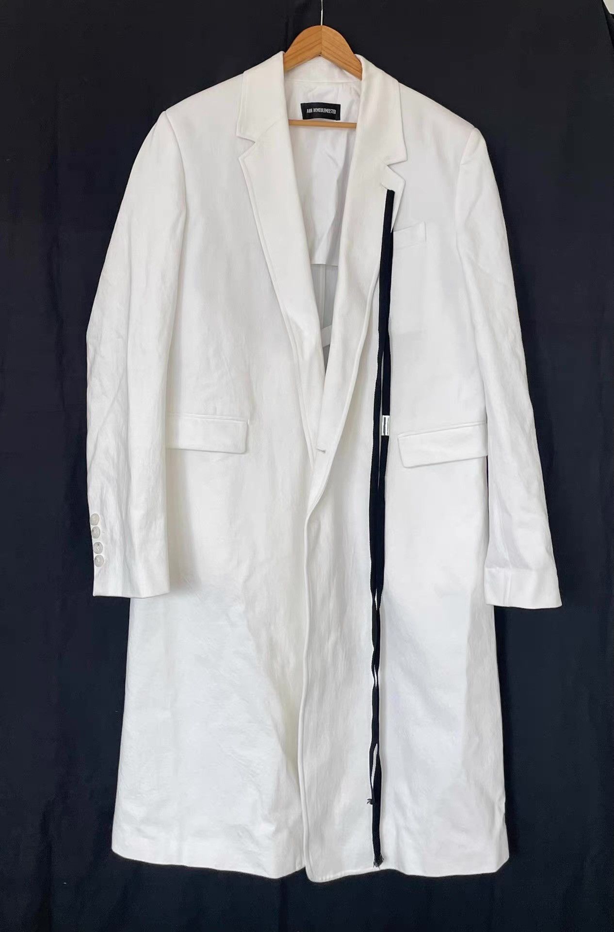 Ann Demeulemeester Ann Demeulemeester White Denim Ribbon Coat Ｑ21 Size US S / EU 44-46 / 1 - 1 Thumbnail