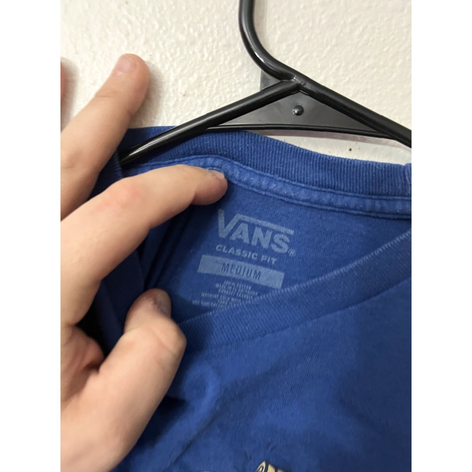 Vans Vans Off The Wall T Shirt Men's Medium Classic Fit Graphic Blue Size US M / EU 48-50 / 2 - 3 Thumbnail