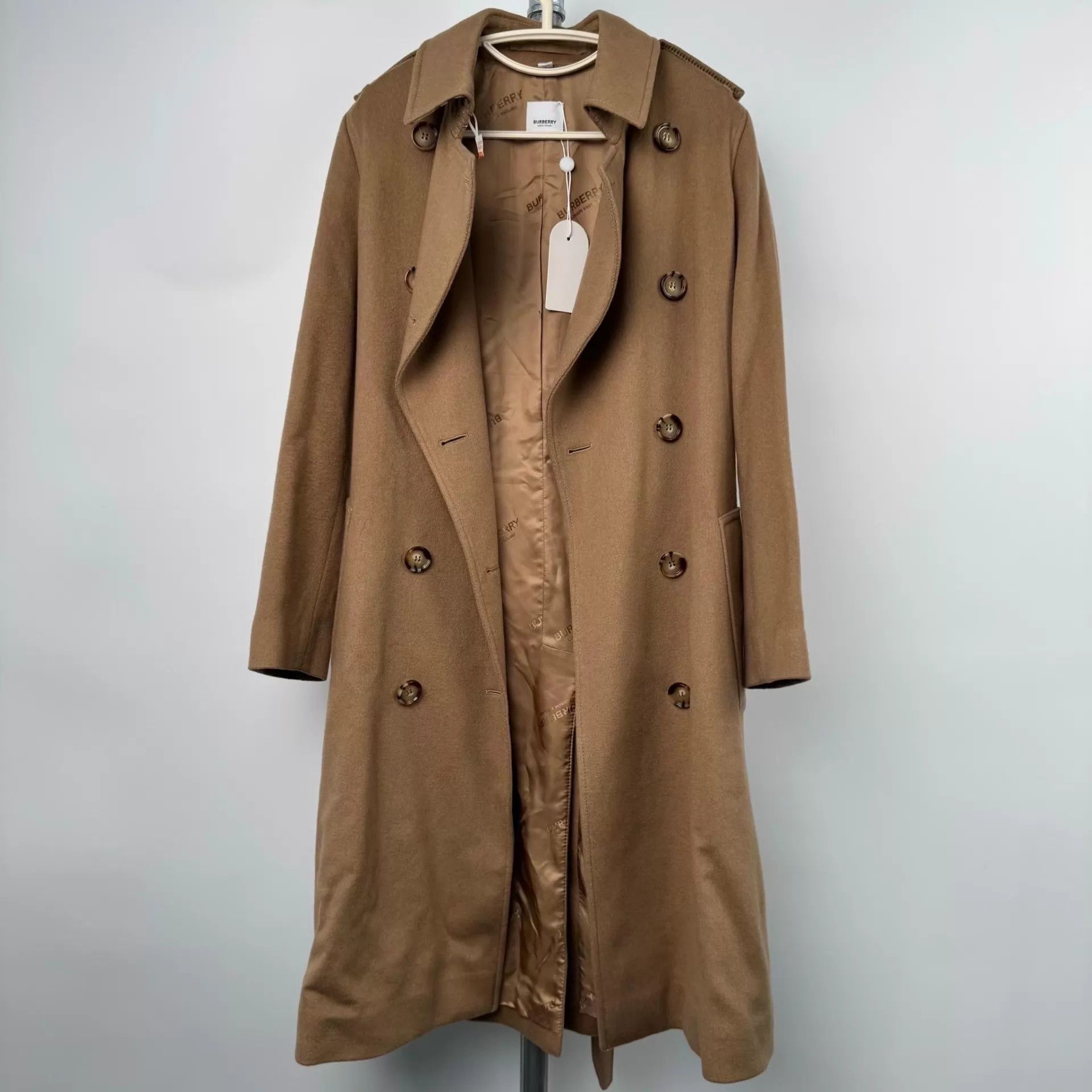 Burberry Burberry Cotton Long Brown Overcoat US 2 Size XXS / US 00 / IT 34 - 1 Thumbnail