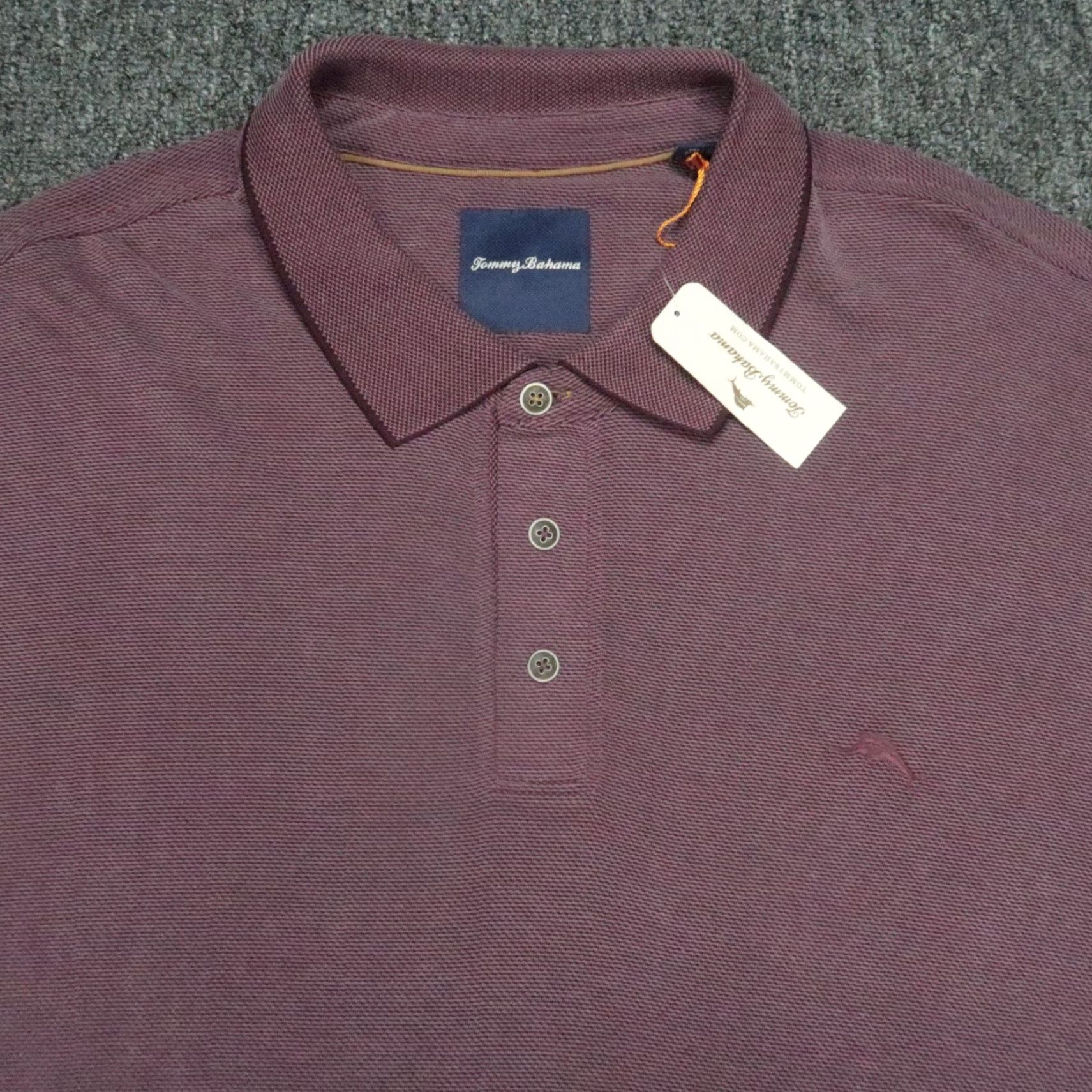Tommy Bahama Tommy Bahama Shirt Men 3XL Purple Pebble Short LS Long Sleeve Polo NWT Size US XXL / EU 58 / 5 - 2 Thumbnail