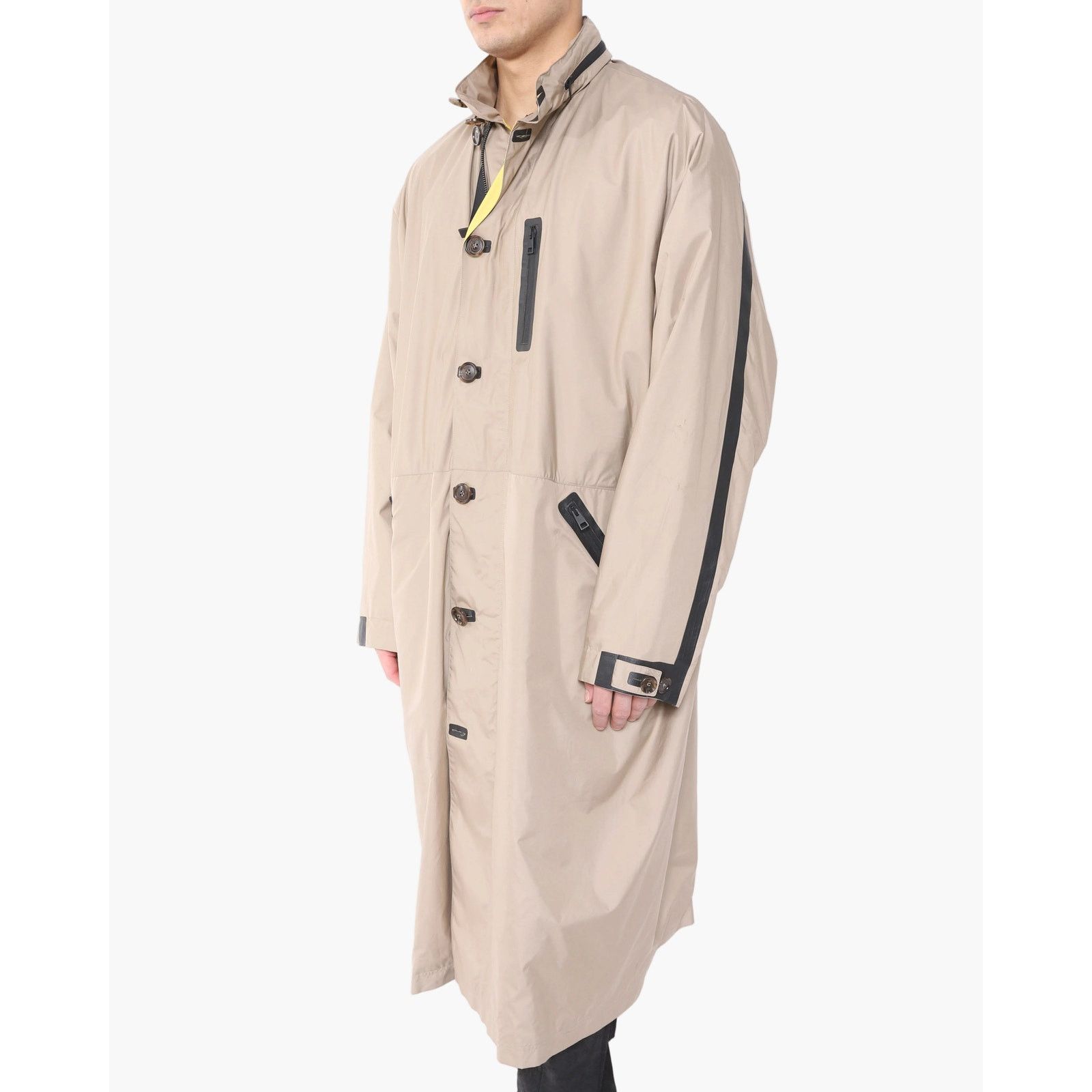 Berluti FW18 Oversized Leather Trimmed Parka in Beige Nylon Size US M / EU 48-50 / 2 - 1 Thumbnail