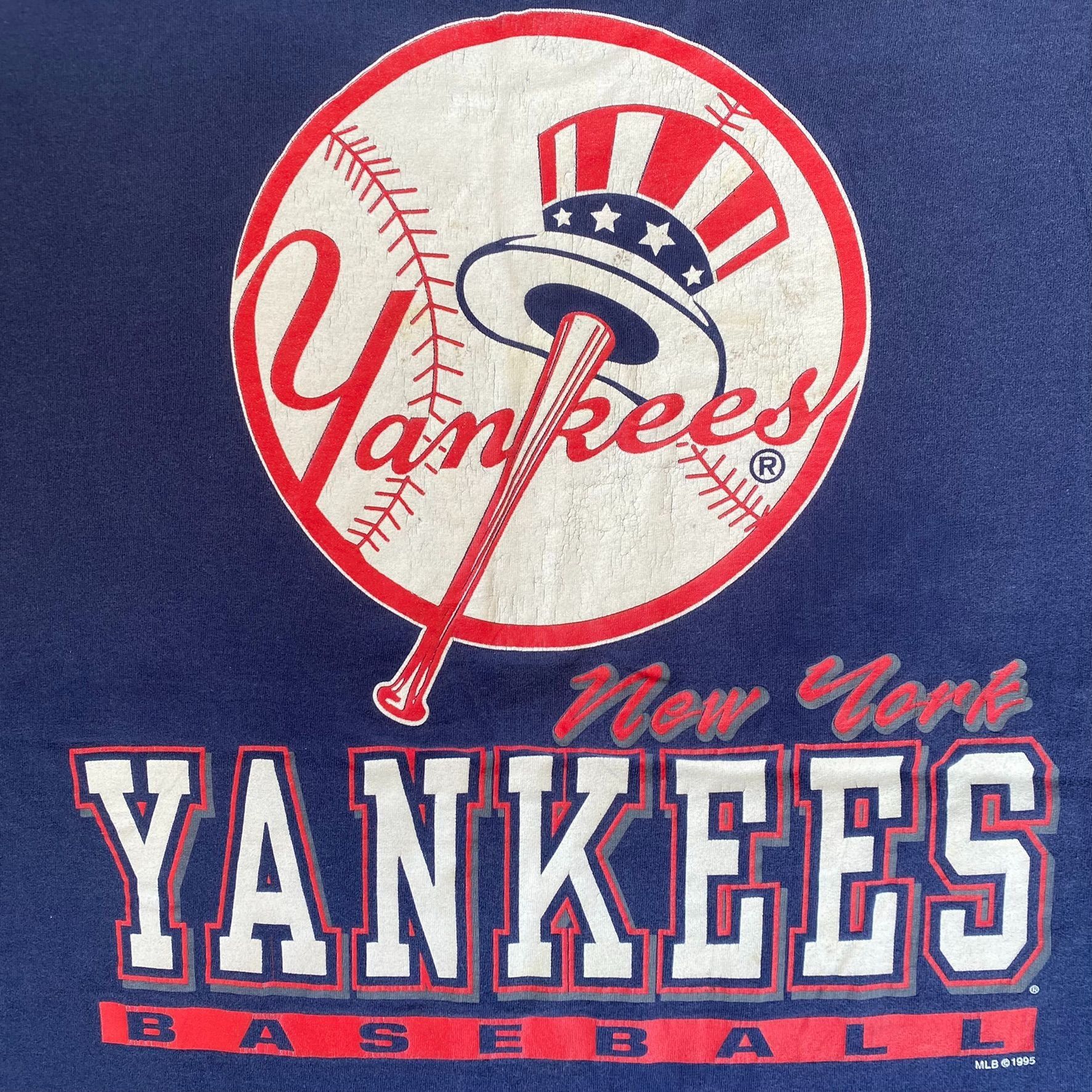 New York Yankees Vintage 90s New York Yankees Shirt NY MLB Baseball Navy Tee Size US XL / EU 56 / 4 - 3 Thumbnail