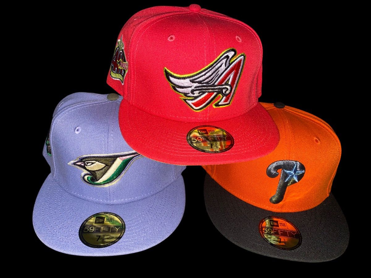 New Era NEW ERA 3 HATS / PHILLIES SZ 3/8/ BLUE JAY3/8 / ANGELS 3/8 Size ONE SIZE - 1 Thumbnail