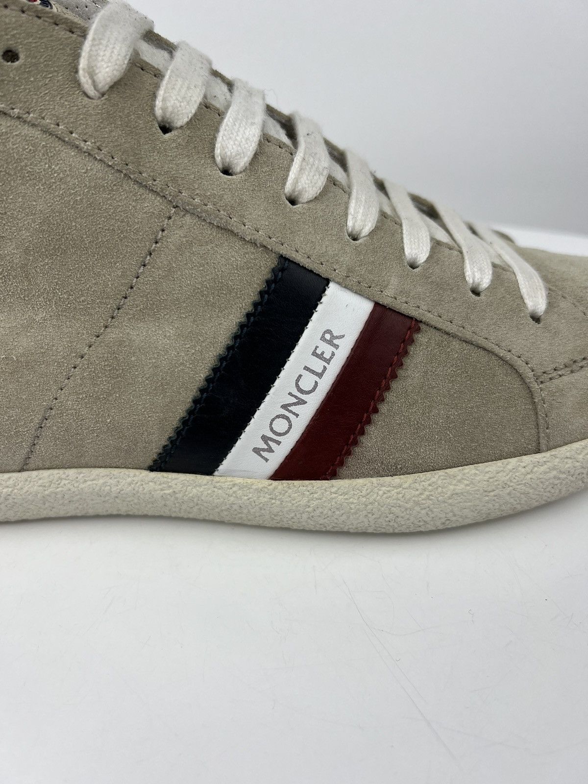 Moncler MONCLER Sneakers Suede Hi Top Shoes Patch Logo RWB Stripe Size US 10 / EU 43 - 12 Thumbnail