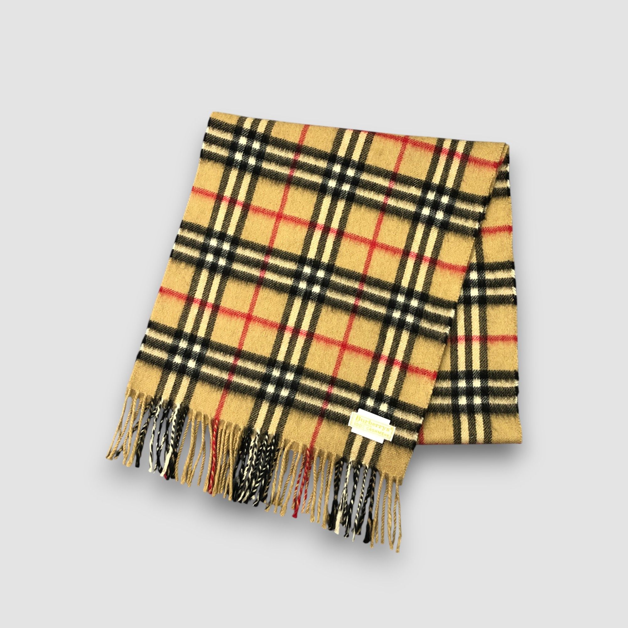 Burberry Vintage Burberrys Scarf Muffler Wool Cashmere Scarves Size ONE SIZE - 3 Thumbnail