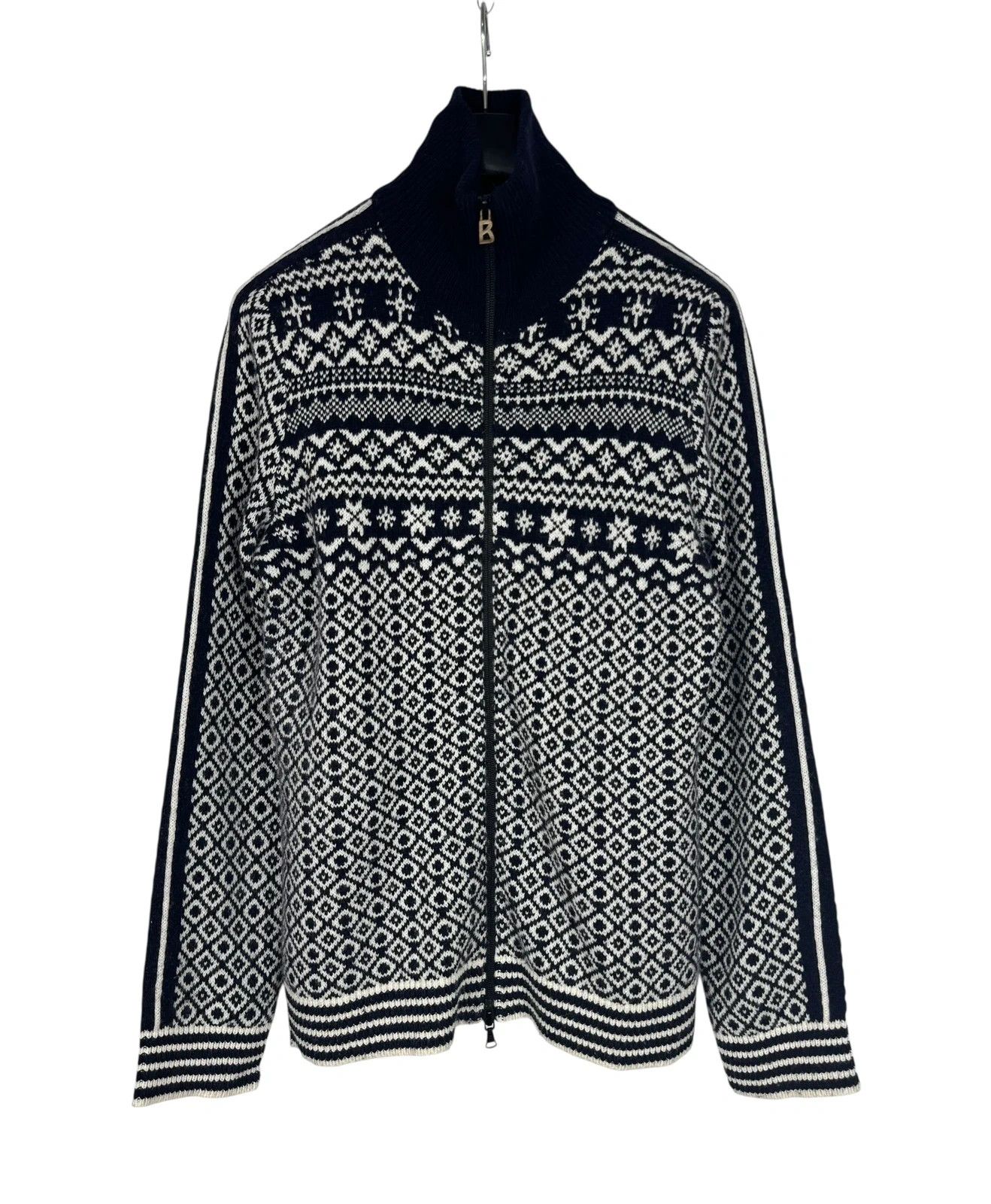 Bogner Bogner Fair Isle Zip Sweater Mock Neck Wool Polyamide size S Size S / US 4 / IT 40 - 12 Thumbnail