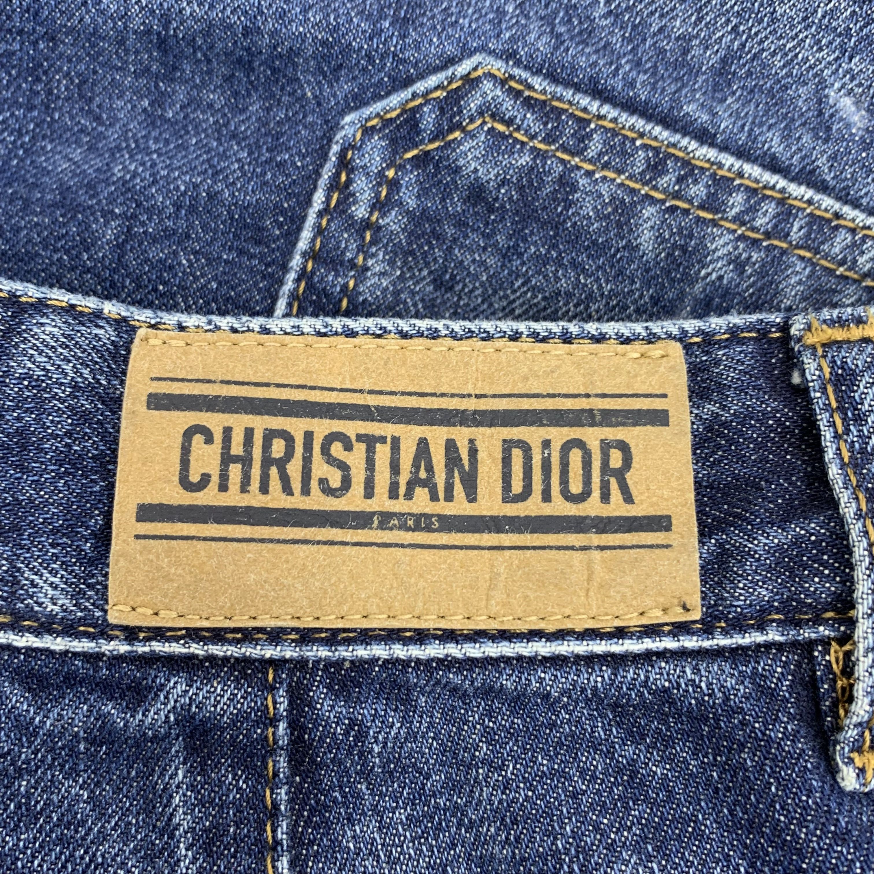 Dior Dior Leather Patch Jeans Blue Size US 28 / EU 44 - 6 Thumbnail